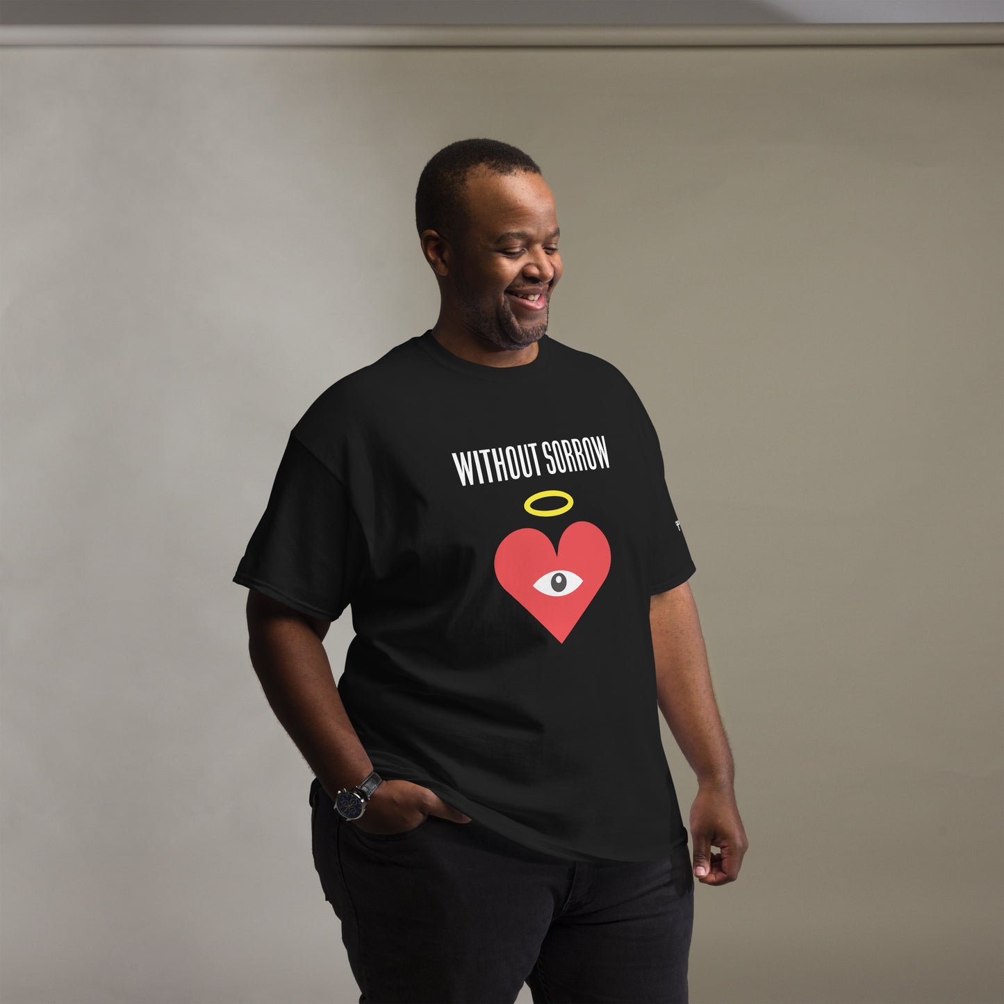 WITHOUT SORROW Red Heart-Eye Black Tee