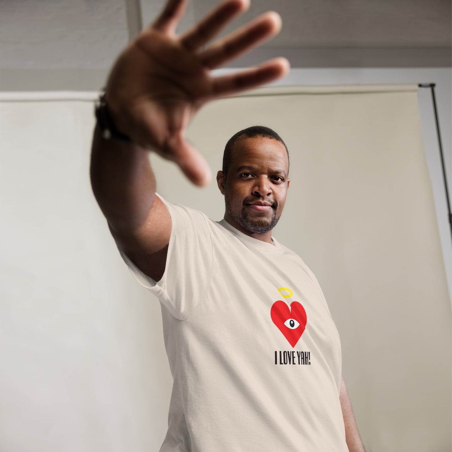 I LOVE YAH! Red Heart-Eye Classic Printed Tees