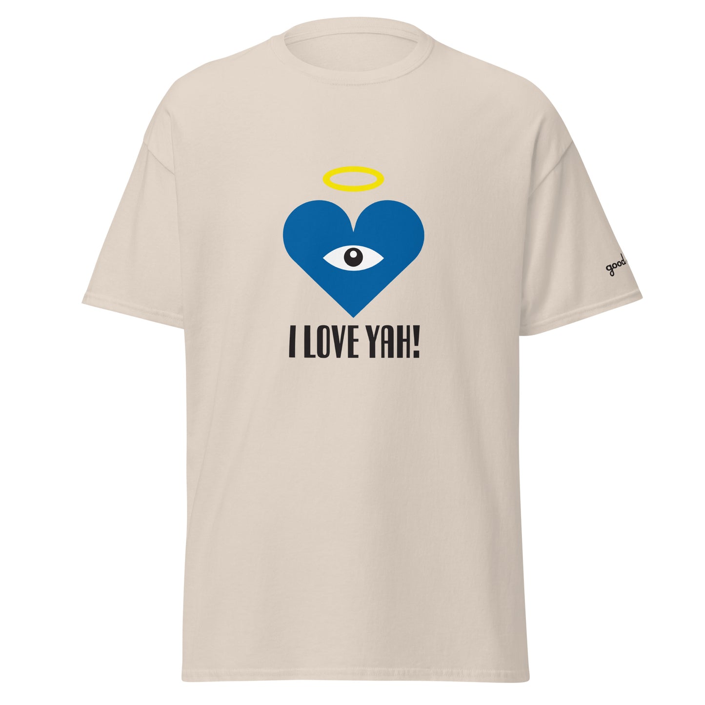 I LOVE YAH! Blue Heart-Eye Classic Printed Tees