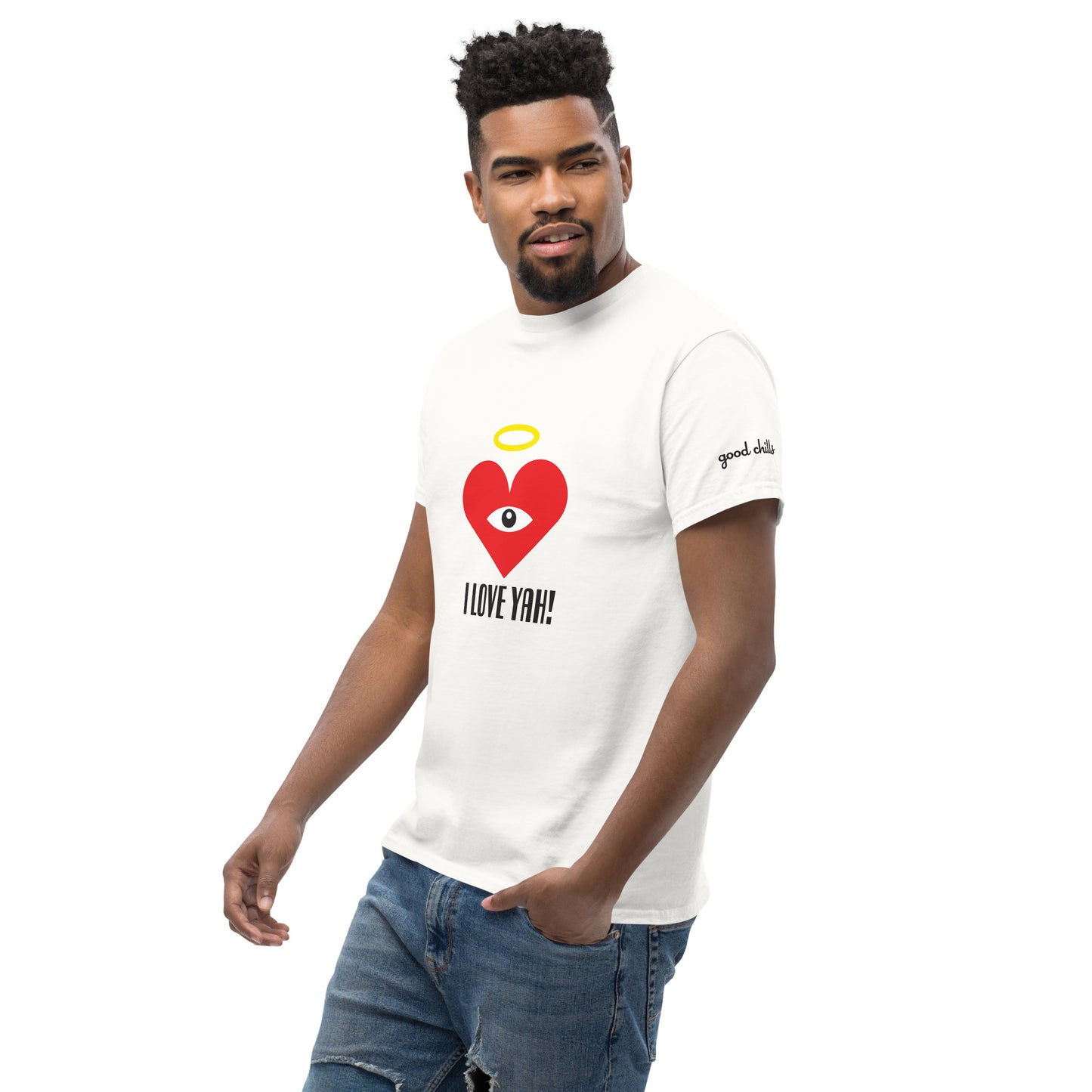 I LOVE YAH! Red Heart-Eye Classic Printed Tees
