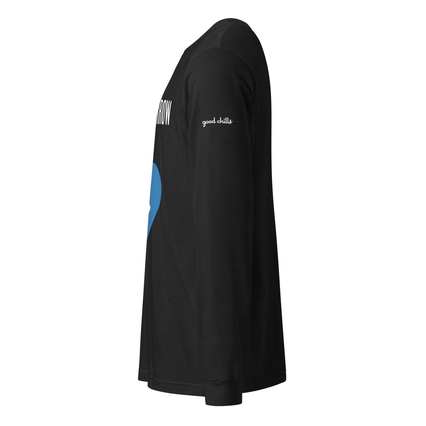 WITHOUT SORROW Blue Heart-Eye Black Long Sleeve