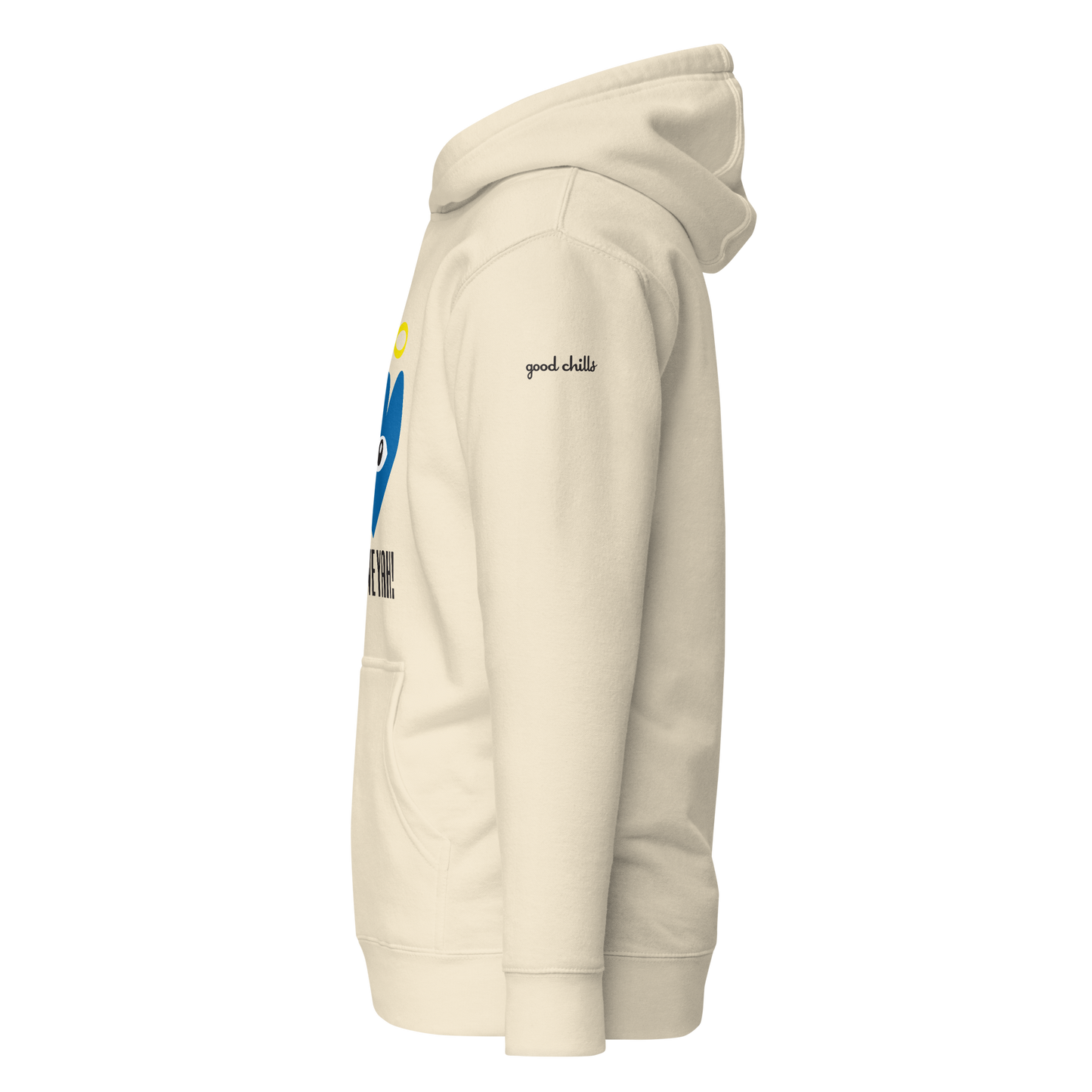 I LOVE YAH! Blue Heart-Eye Unisex Hoodies