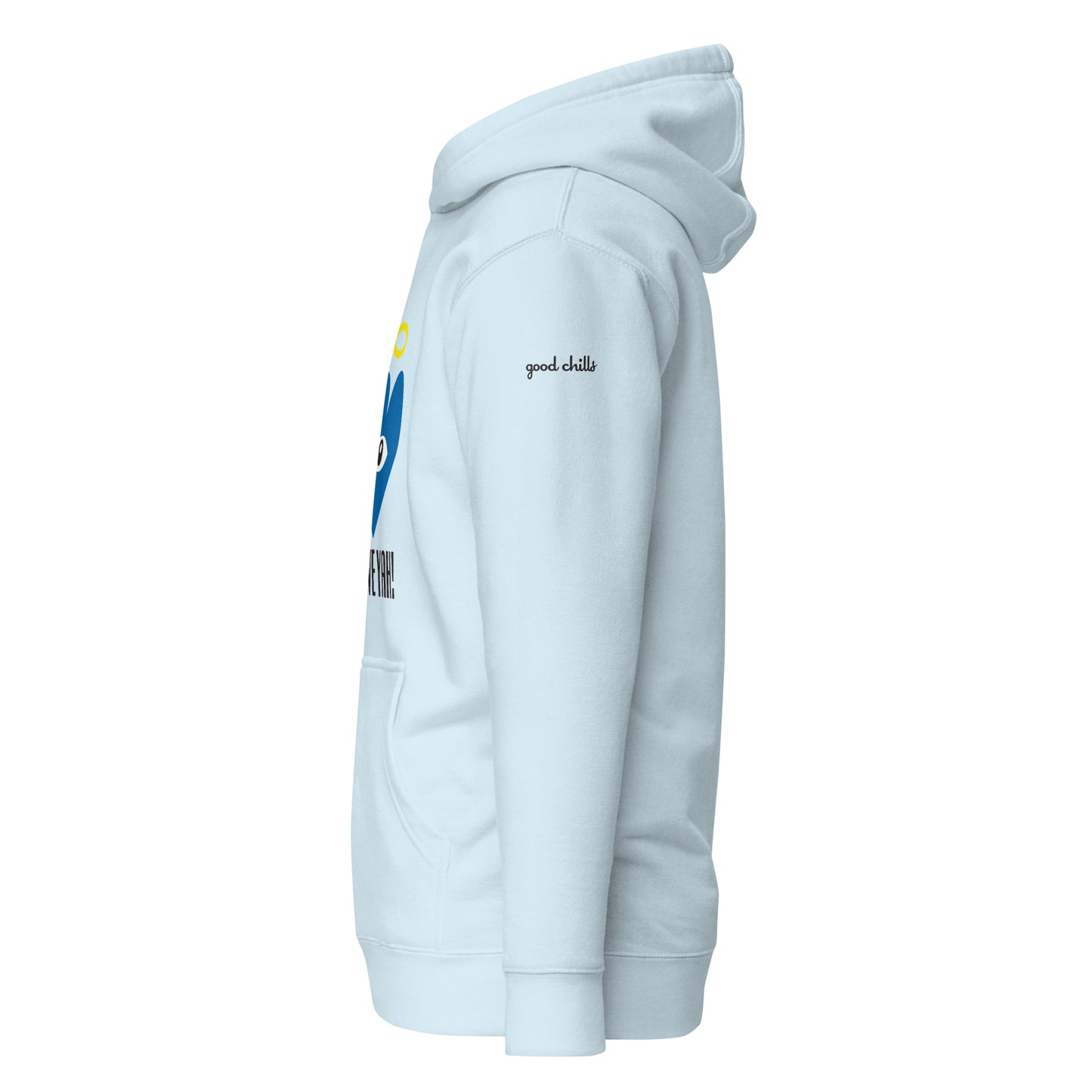 I LOVE YAH! Blue Heart-Eye Unisex Hoodies