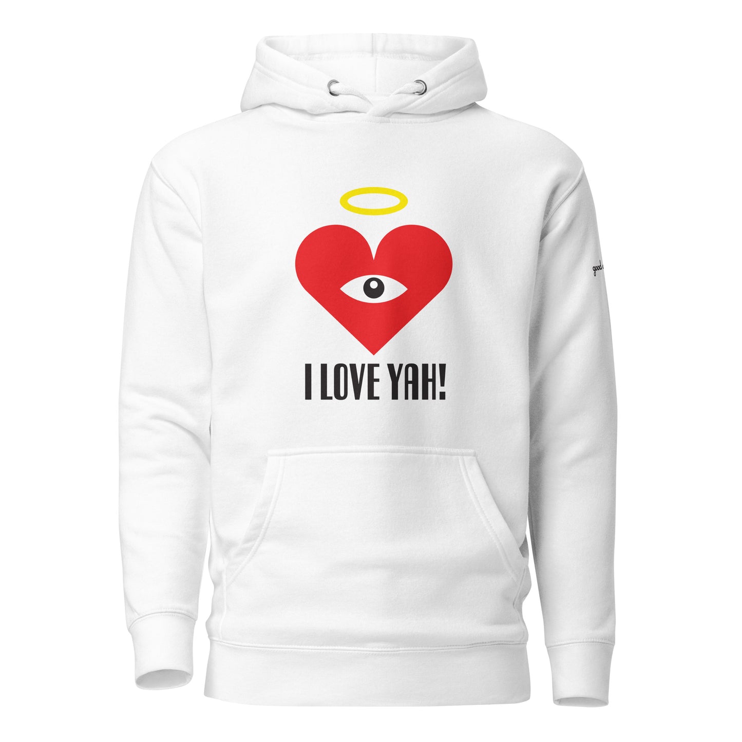I LOVE YAH! Red Heart-Eye Unisex Hoodies