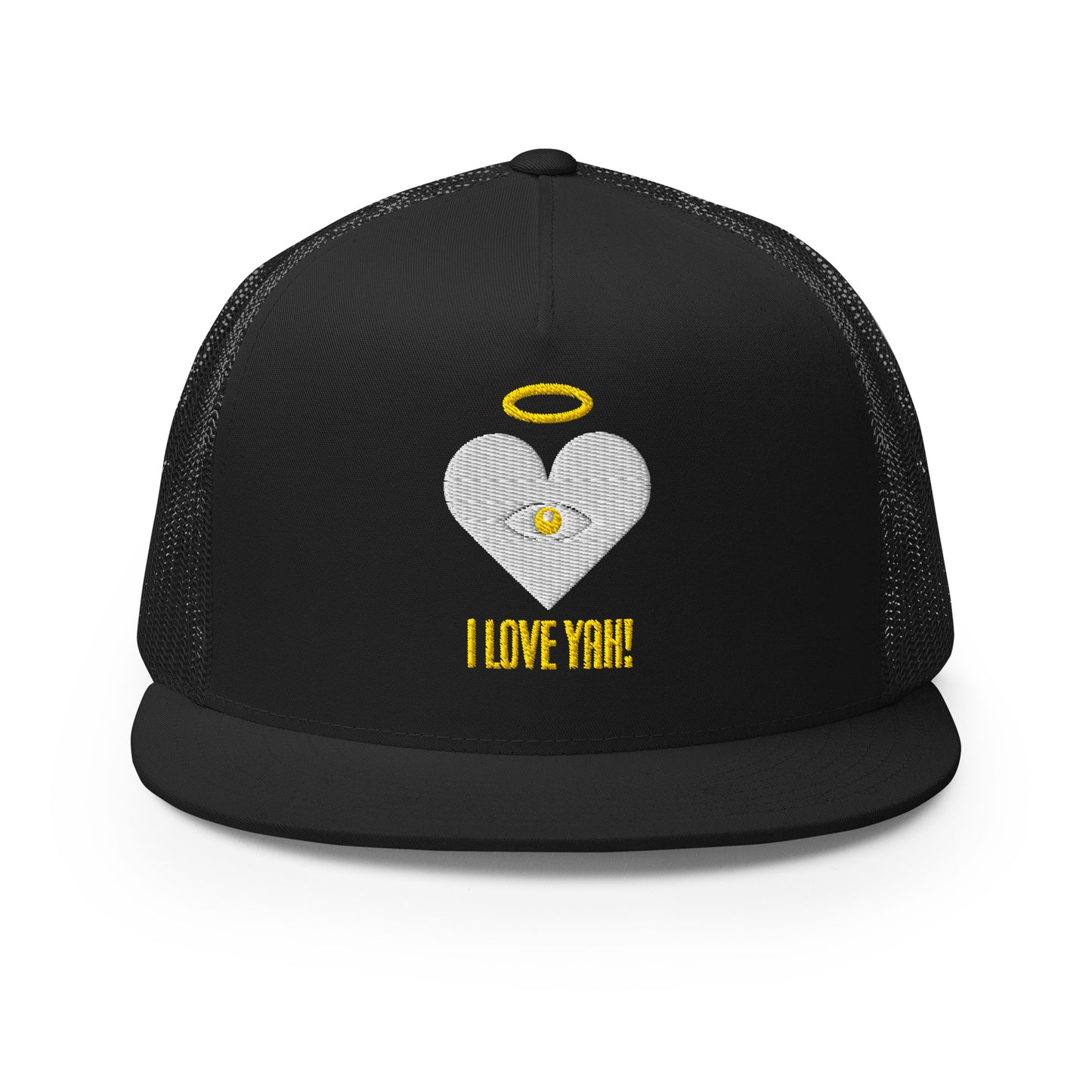 I LOVE YAH! Cloud x Gold Heart-Eye [Embroidered] Trucker Hats