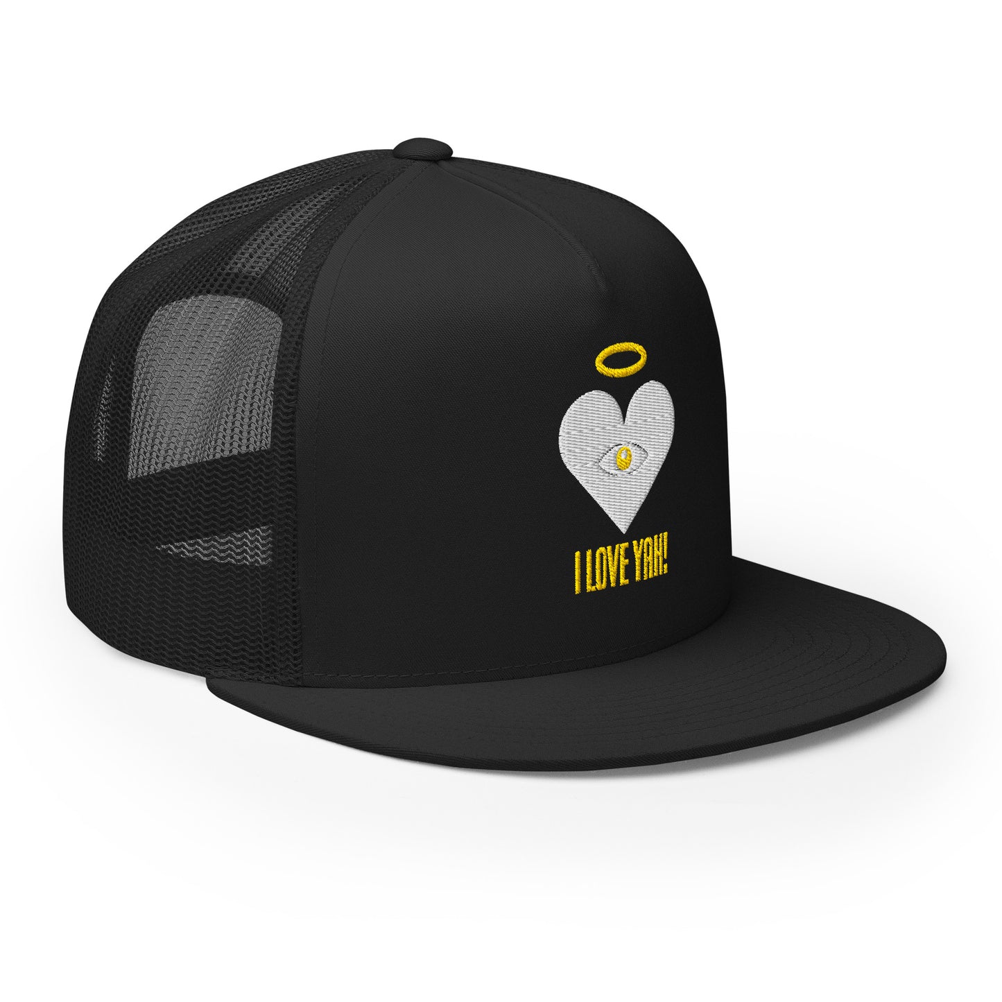 I LOVE YAH! Cloud x Gold Heart-Eye [Embroidered] Trucker Hats