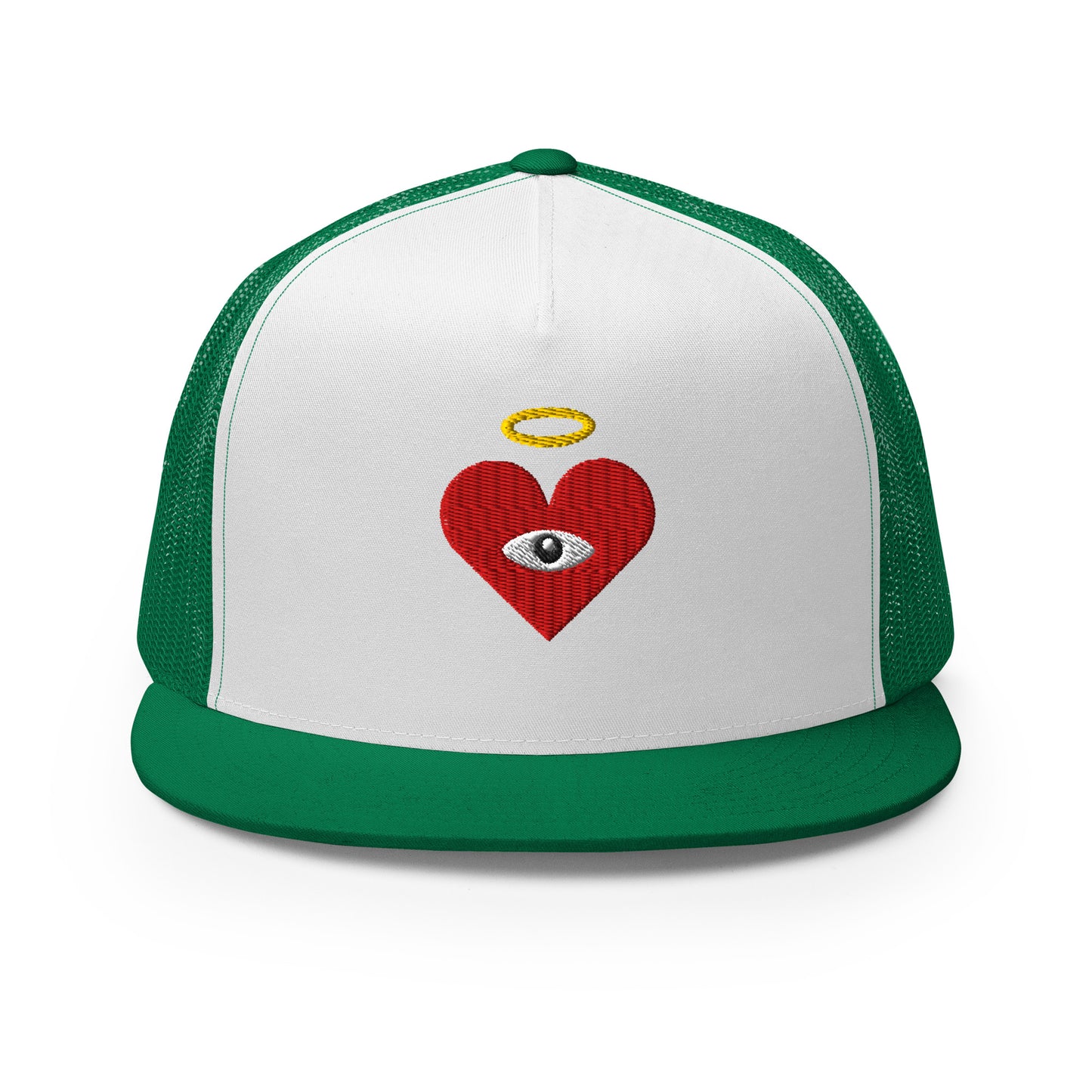 Red Heart-Eye [Embroidered] Trucker Hats