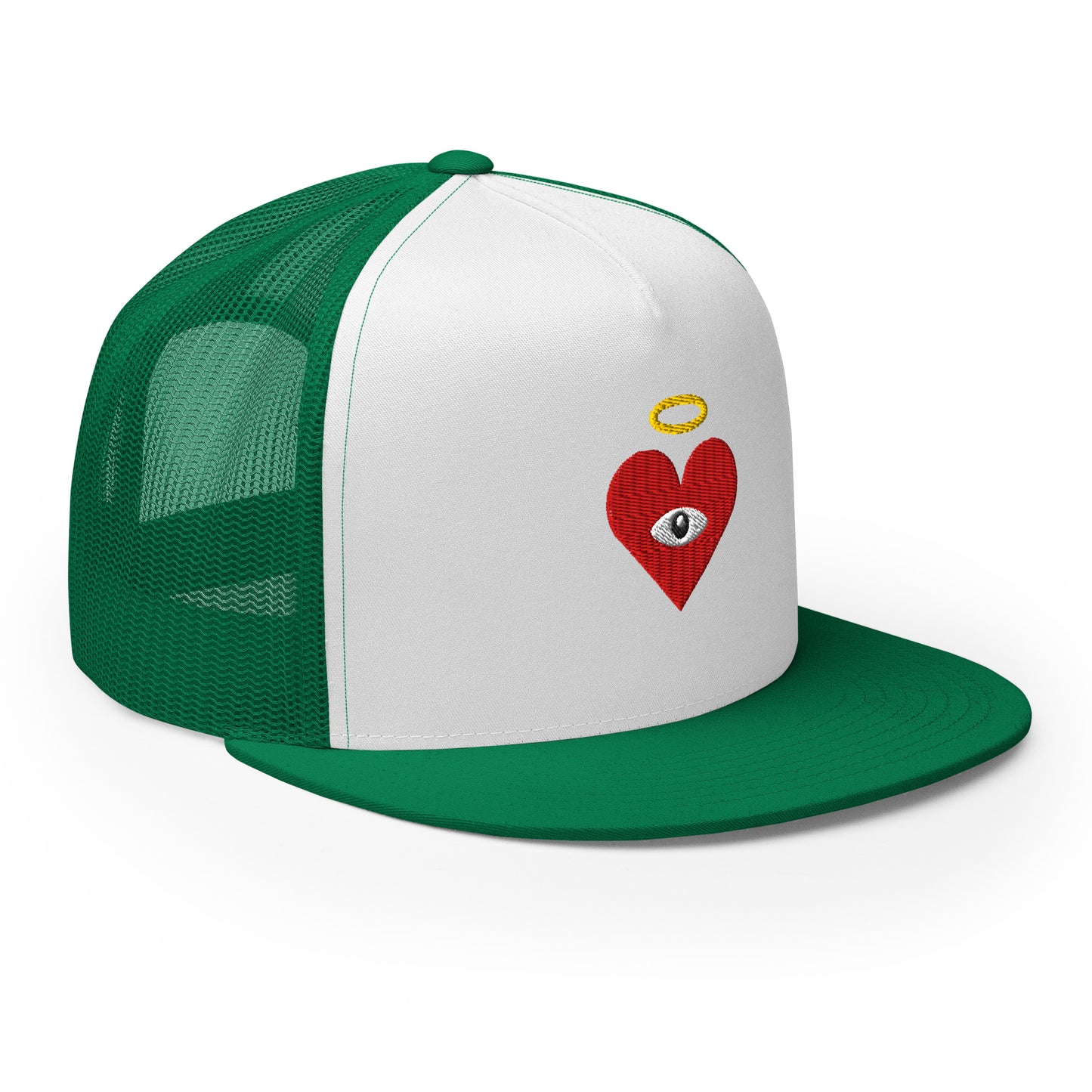 Red Heart-Eye [Embroidered] Trucker Hats