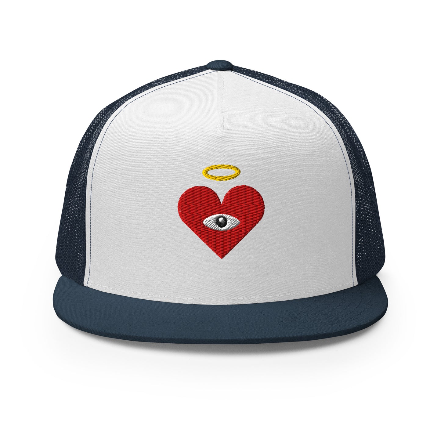 Red Heart-Eye [Embroidered] Trucker Hats