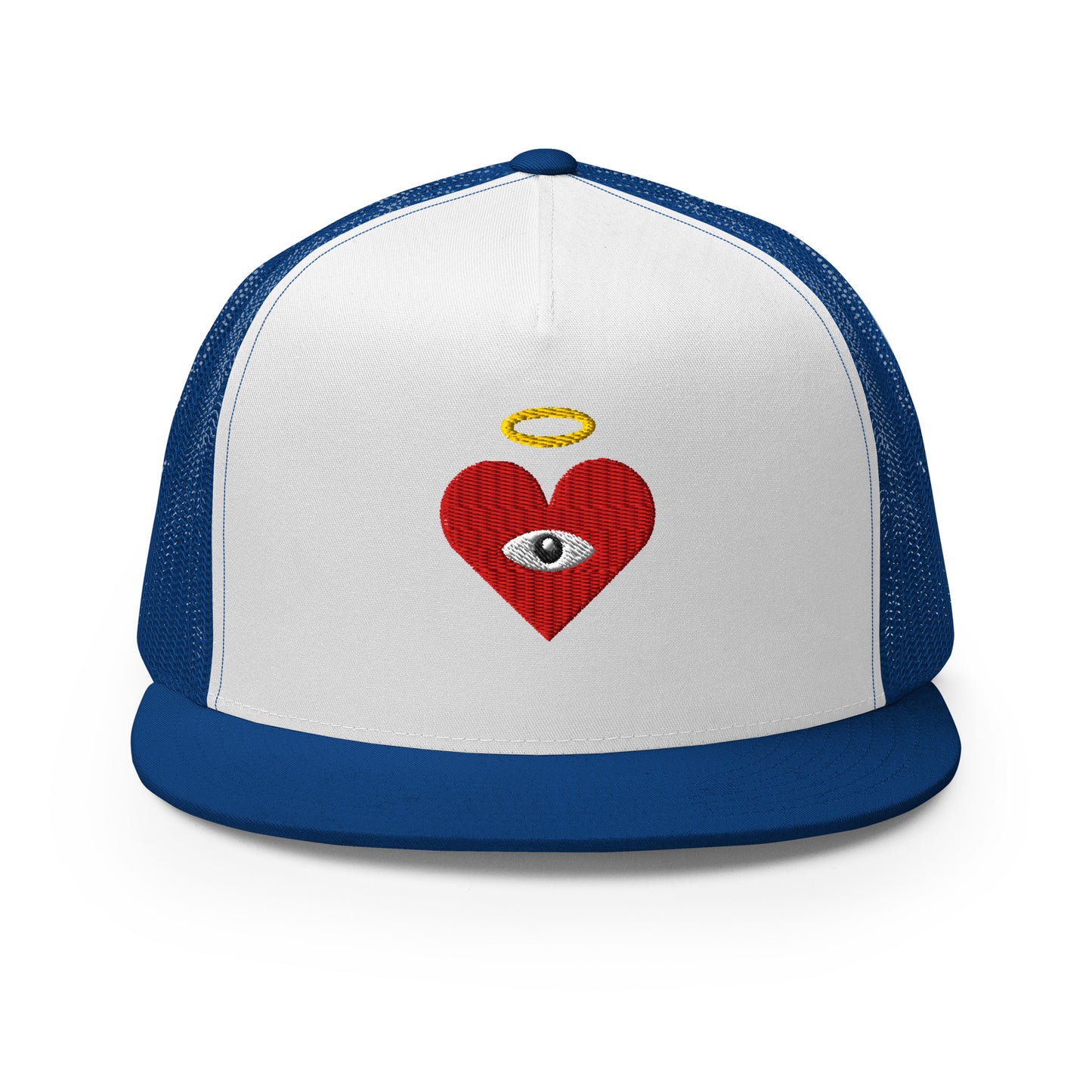 Red Heart-Eye [Embroidered] Trucker Hats