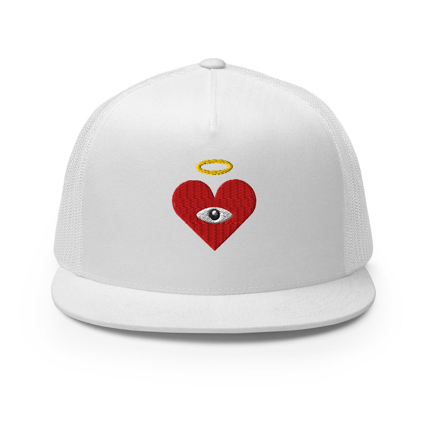 Red Heart-Eye [Embroidered] Trucker Hats