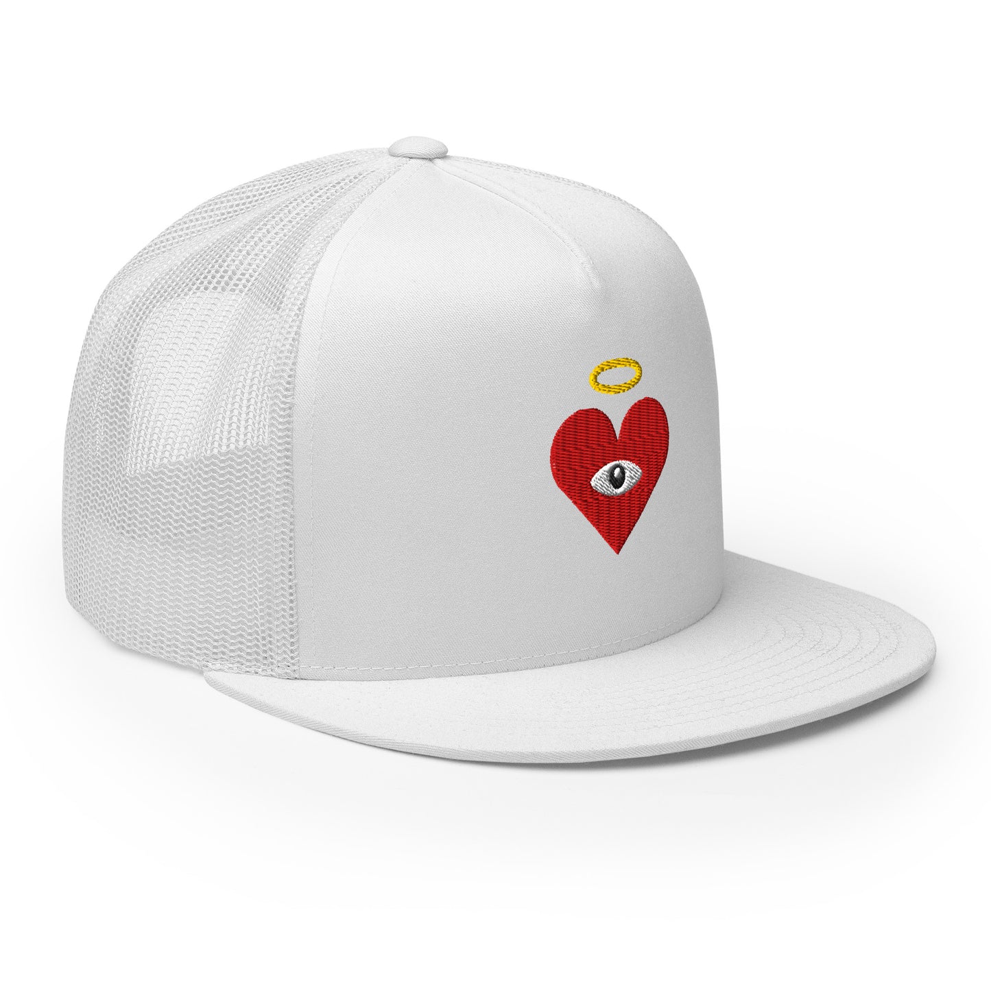Red Heart-Eye [Embroidered] Trucker Hats