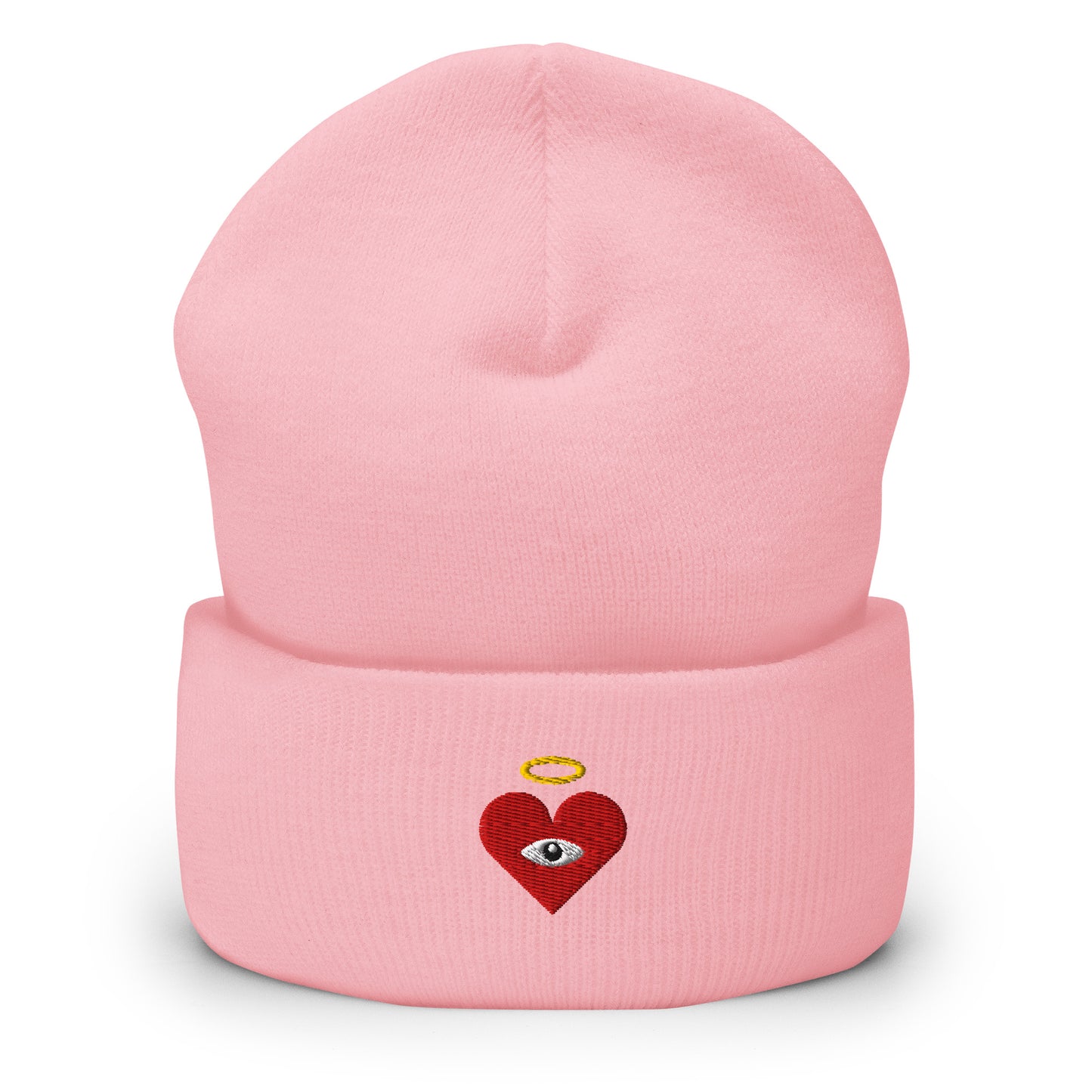 Red Heart-Eye [Embroidered]  Premium Color Beanies