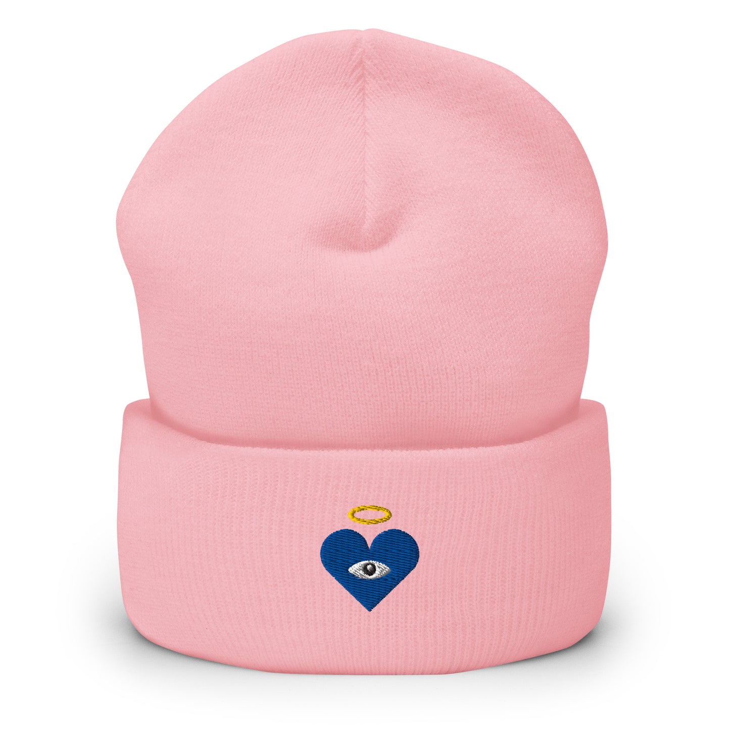 Blue Heart-Eye [Embroidered]  Premium Color Beanies