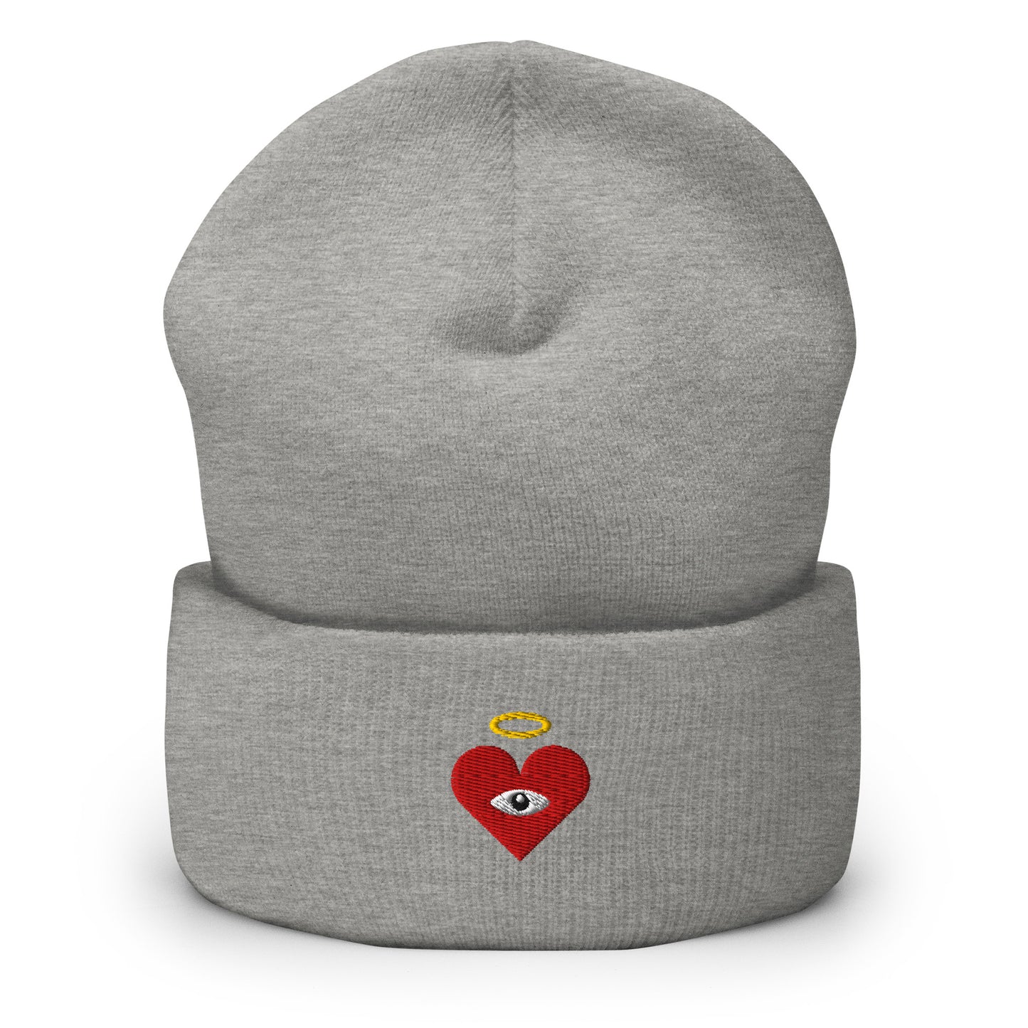 Red Heart-Eye [Embroidered]  Basic Beanies
