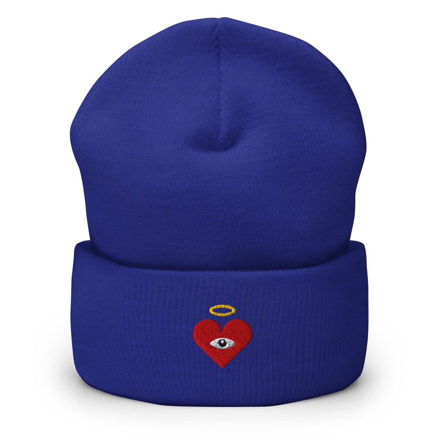 Red Heart-Eye [Embroidered]  Premium Color Beanies