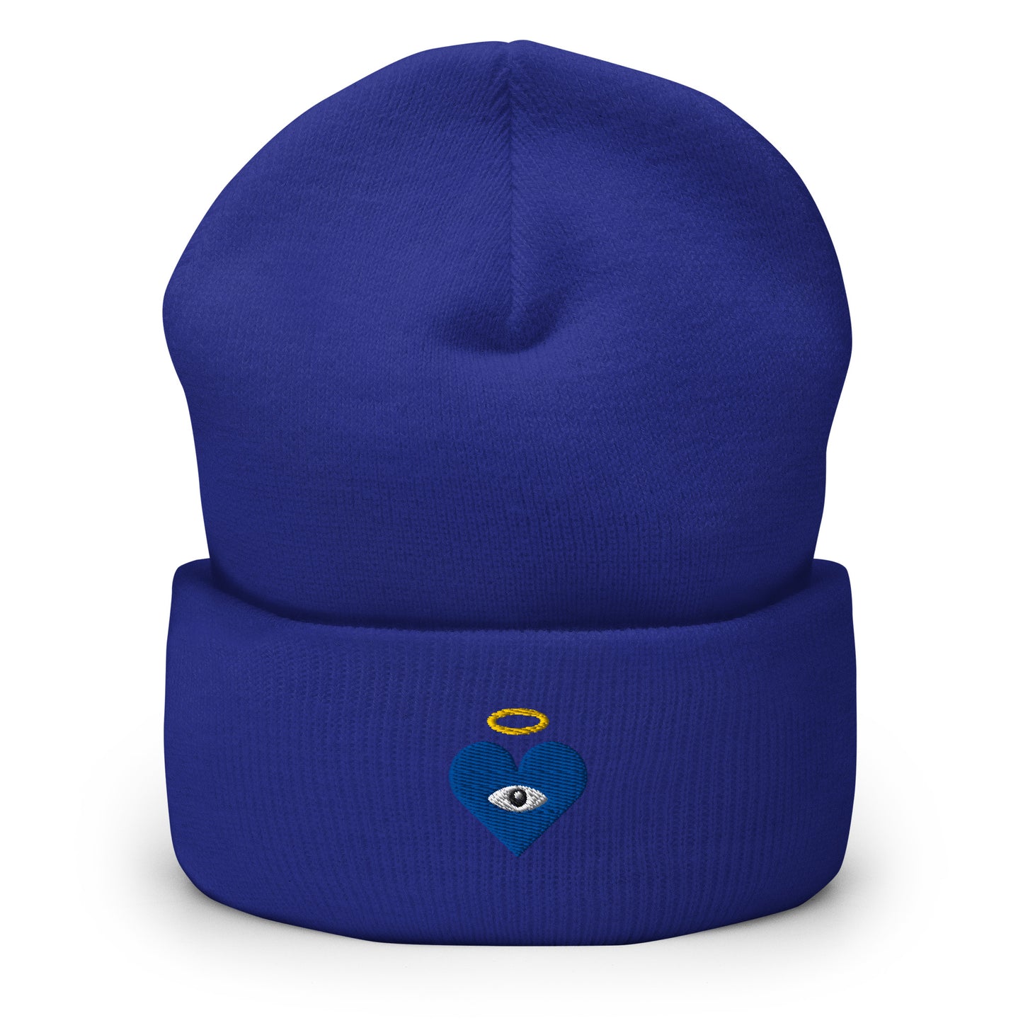 Blue Heart-Eye [Embroidered]  Premium Color Beanies