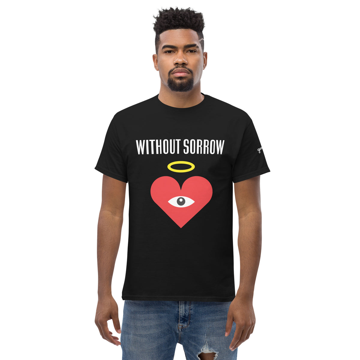 WITHOUT SORROW Red Heart-Eye Black Tee – good chills