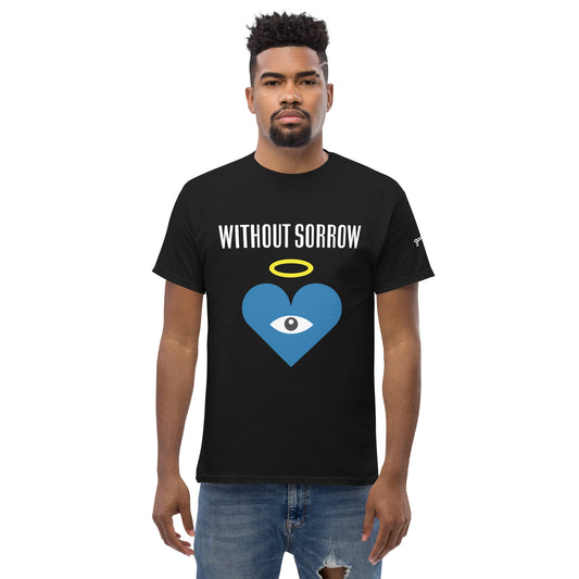 WITHOUT SORROW Blue Heart-Eye Black Tee