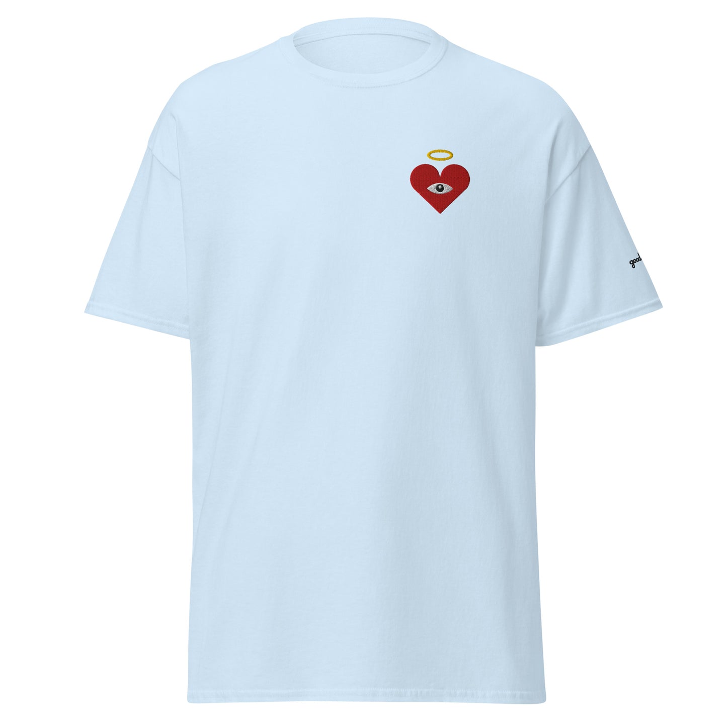 Protect Your Heart! Red Heart-Eye [Embroidered] Classic Tees