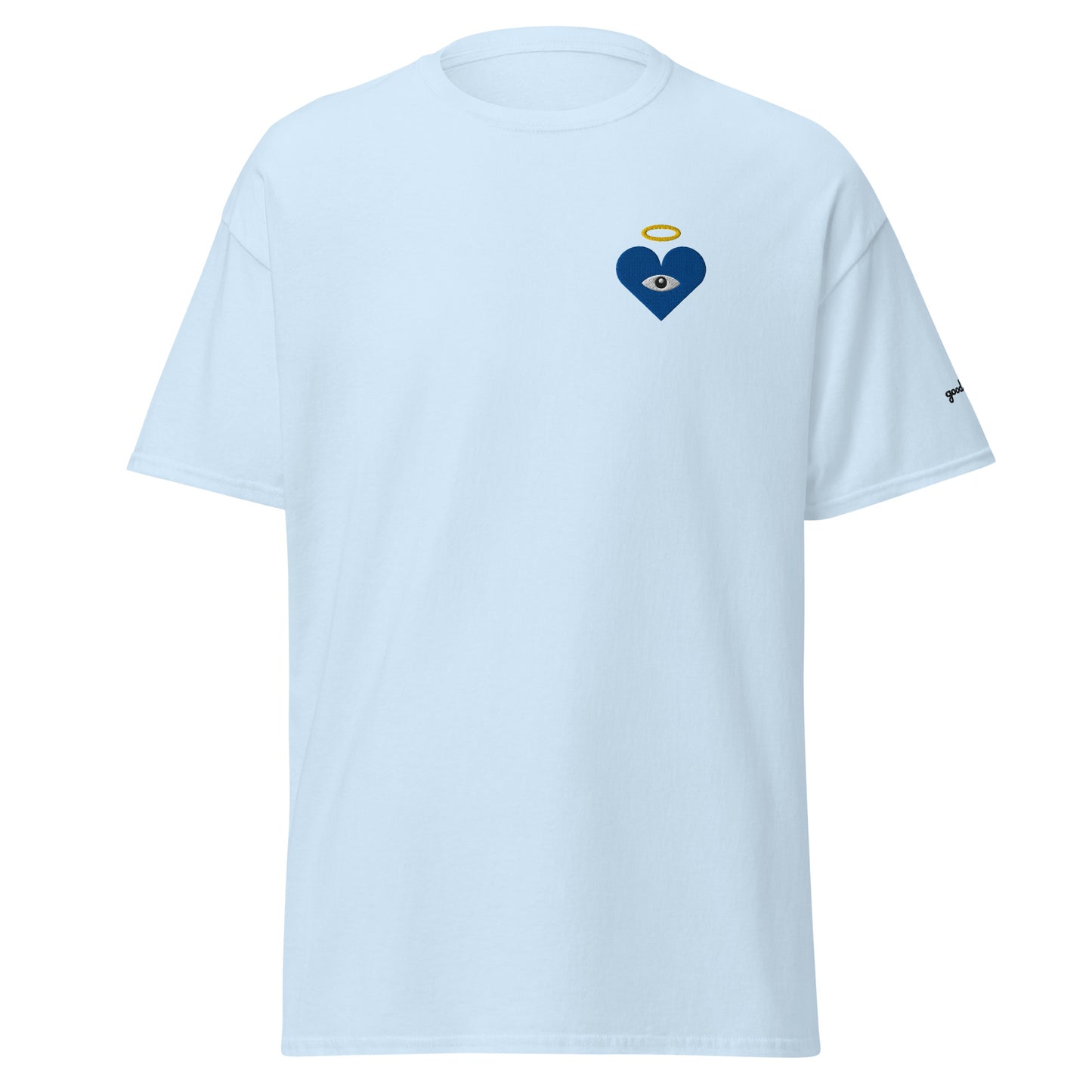 Protect Your Heart! Blue Heart-Eye [Embroidered] Classic Tees