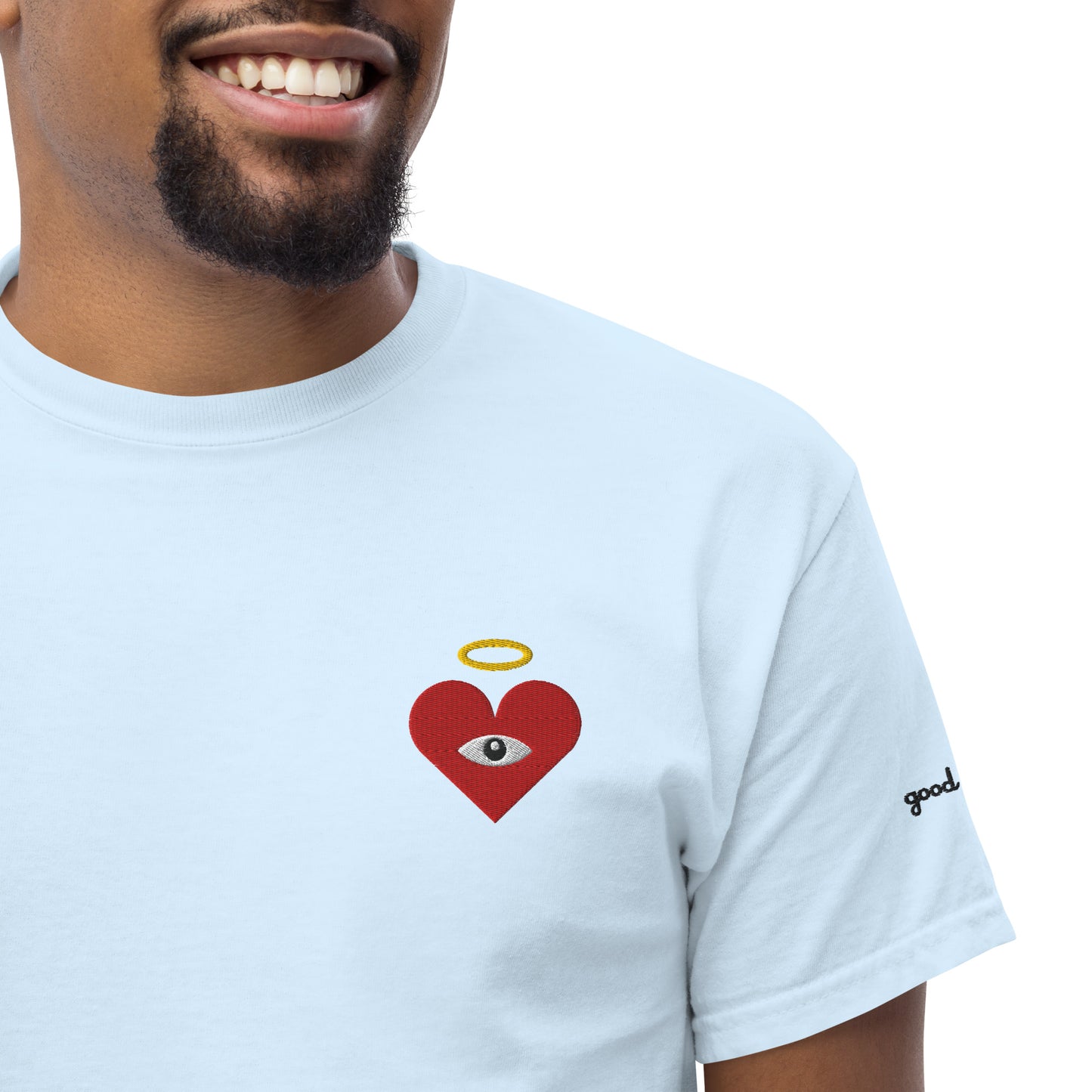 Protect Your Heart! Red Heart-Eye [Embroidered] Classic Tees