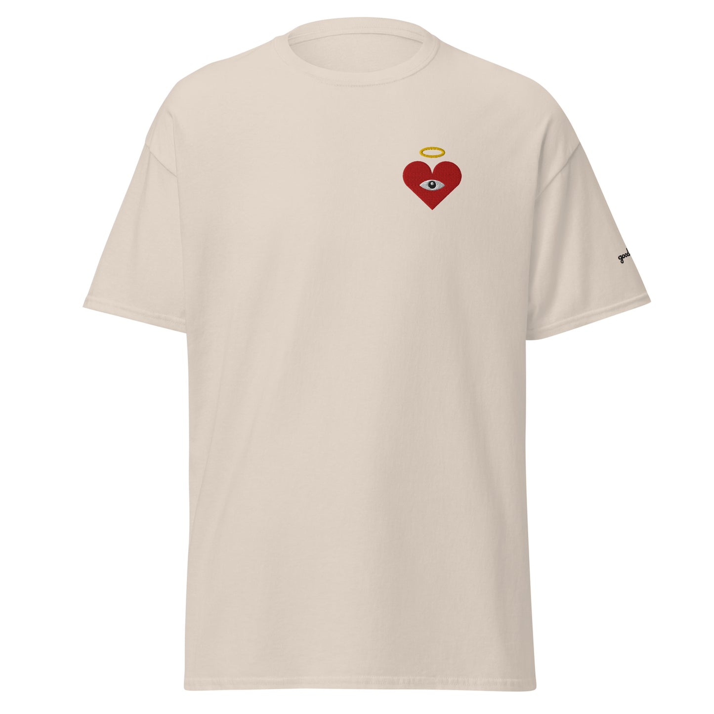 Protect Your Heart! Red Heart-Eye [Embroidered] Classic Tees