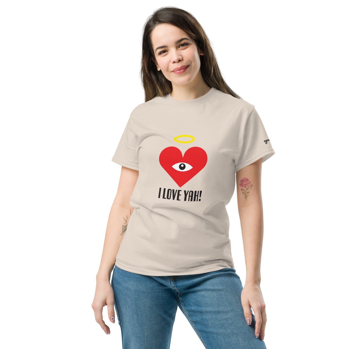 I LOVE YAH! Red Heart-Eye Classic Printed Tees