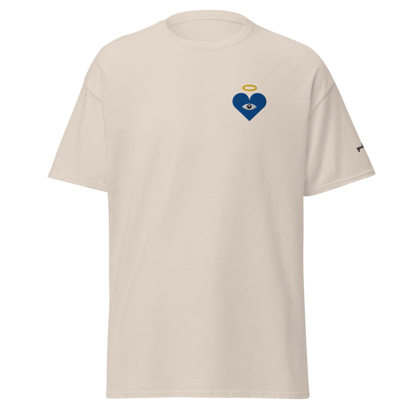 Protect Your Heart! Blue Heart-Eye [Embroidered] Classic Tees