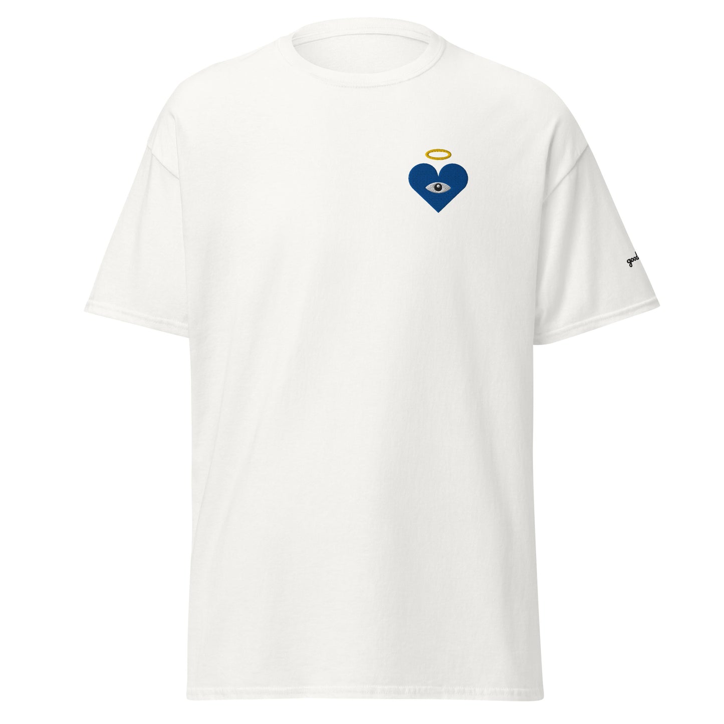 Protect Your Heart! Blue Heart-Eye [Embroidered] Classic Tees
