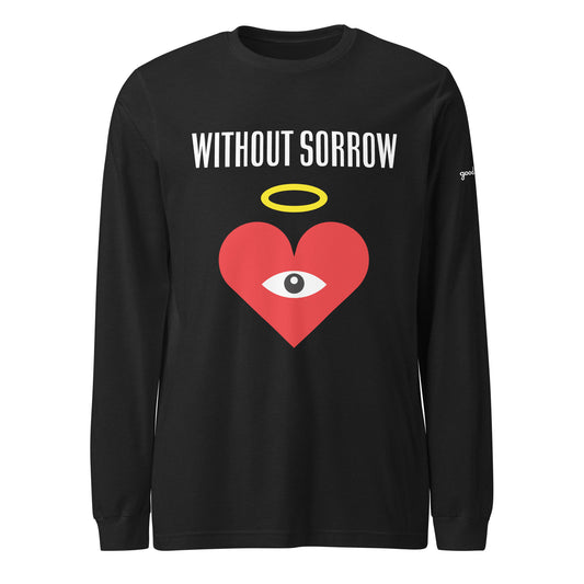 WITHOUT SORROW Red Heart-Eye Black Long Sleeve