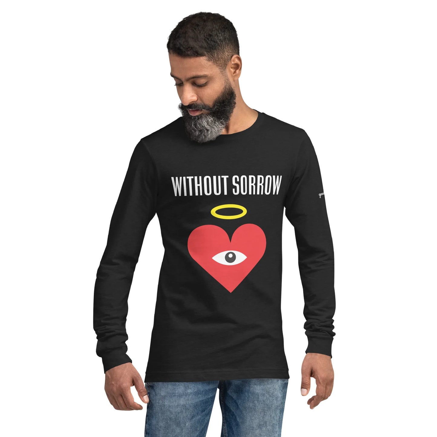 WITHOUT SORROW Red Heart-Eye Black Long Sleeve
