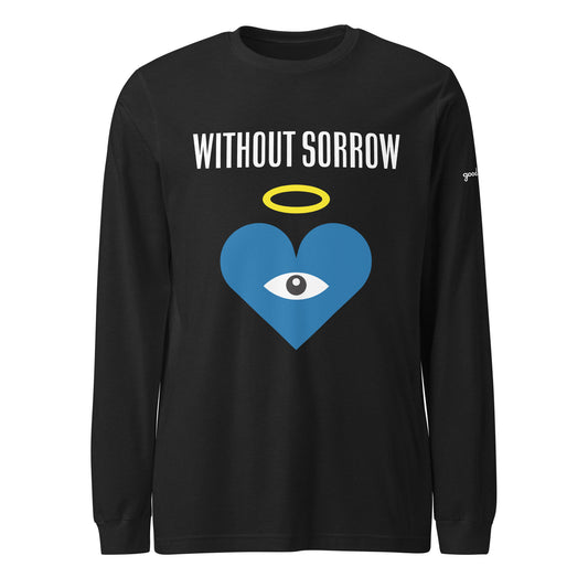 WITHOUT SORROW Blue Heart-Eye Black Long Sleeve