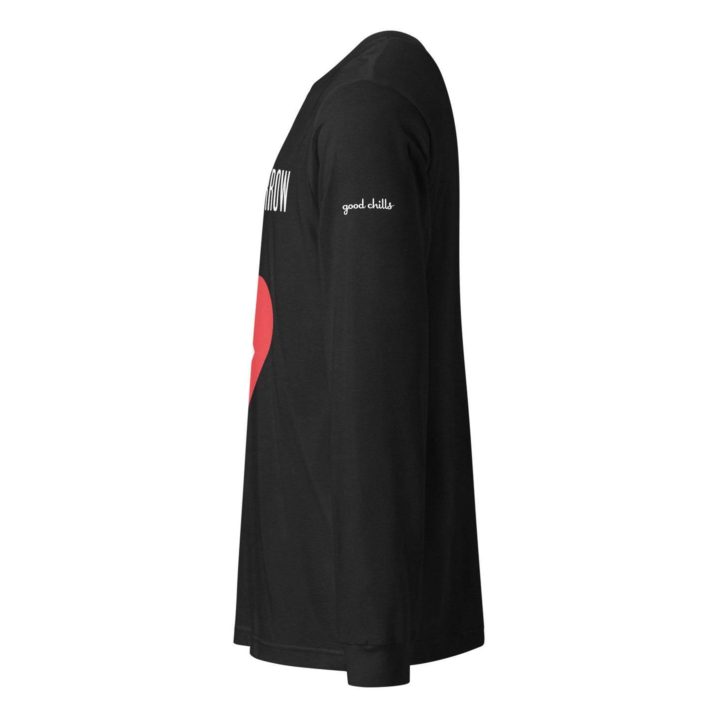 WITHOUT SORROW Red Heart-Eye Black Long Sleeve