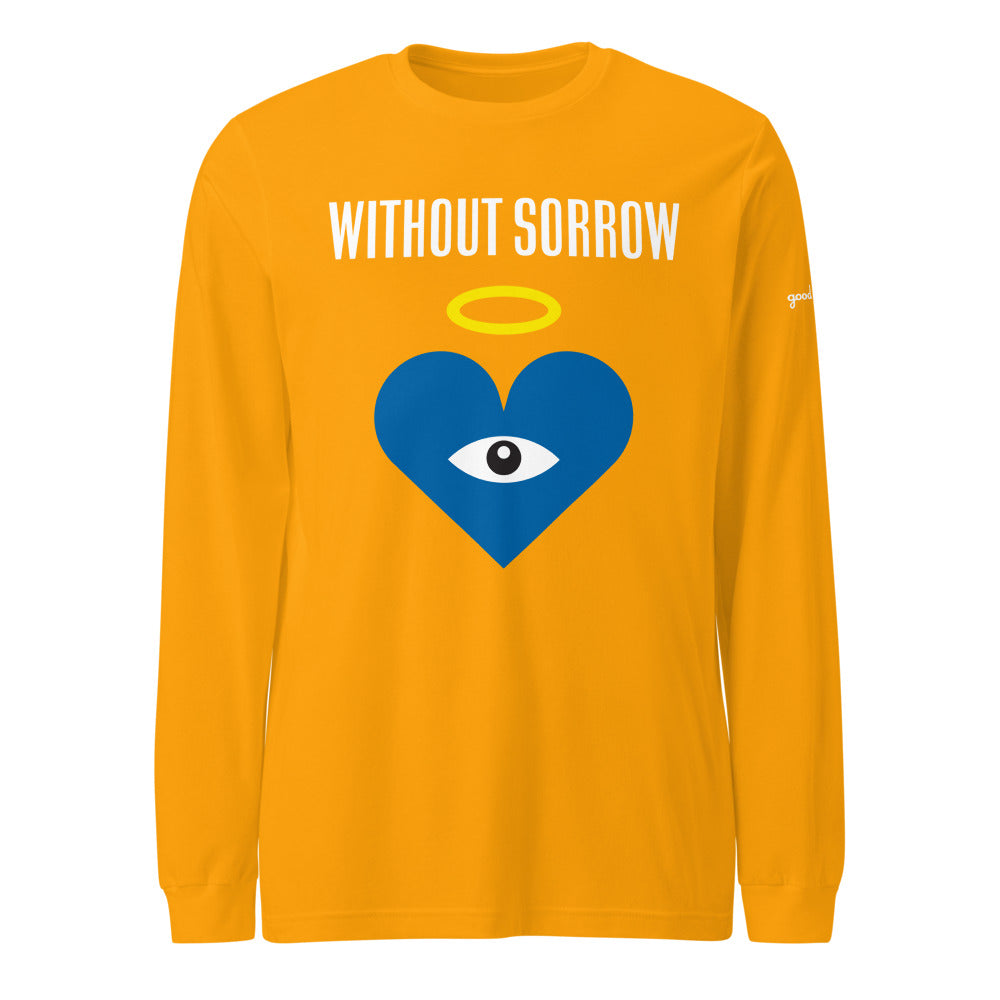 WITHOUT SORROW Blue Heart-Eye Gold Long Sleeve