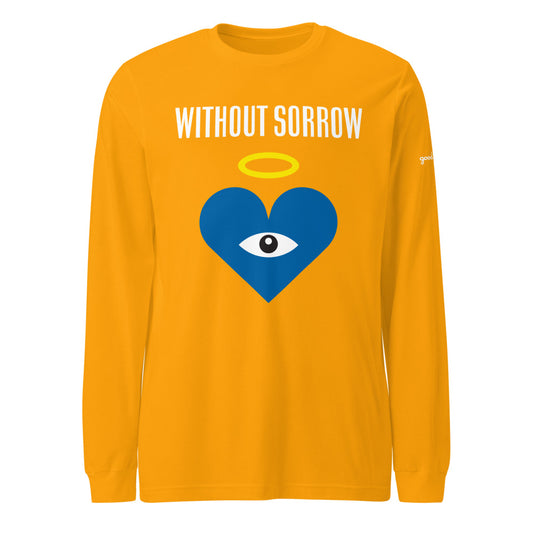 WITHOUT SORROW Blue Heart-Eye Gold Long Sleeve