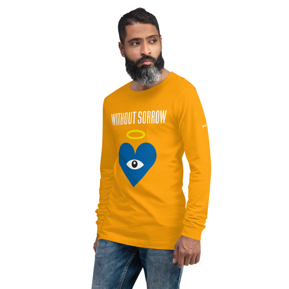 WITHOUT SORROW Blue Heart-Eye Gold Long Sleeve