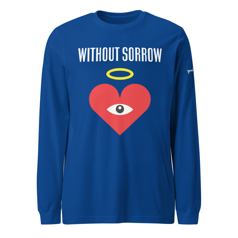 WITHOUT SORROW Red Heart-Eye Blue Long Sleeve