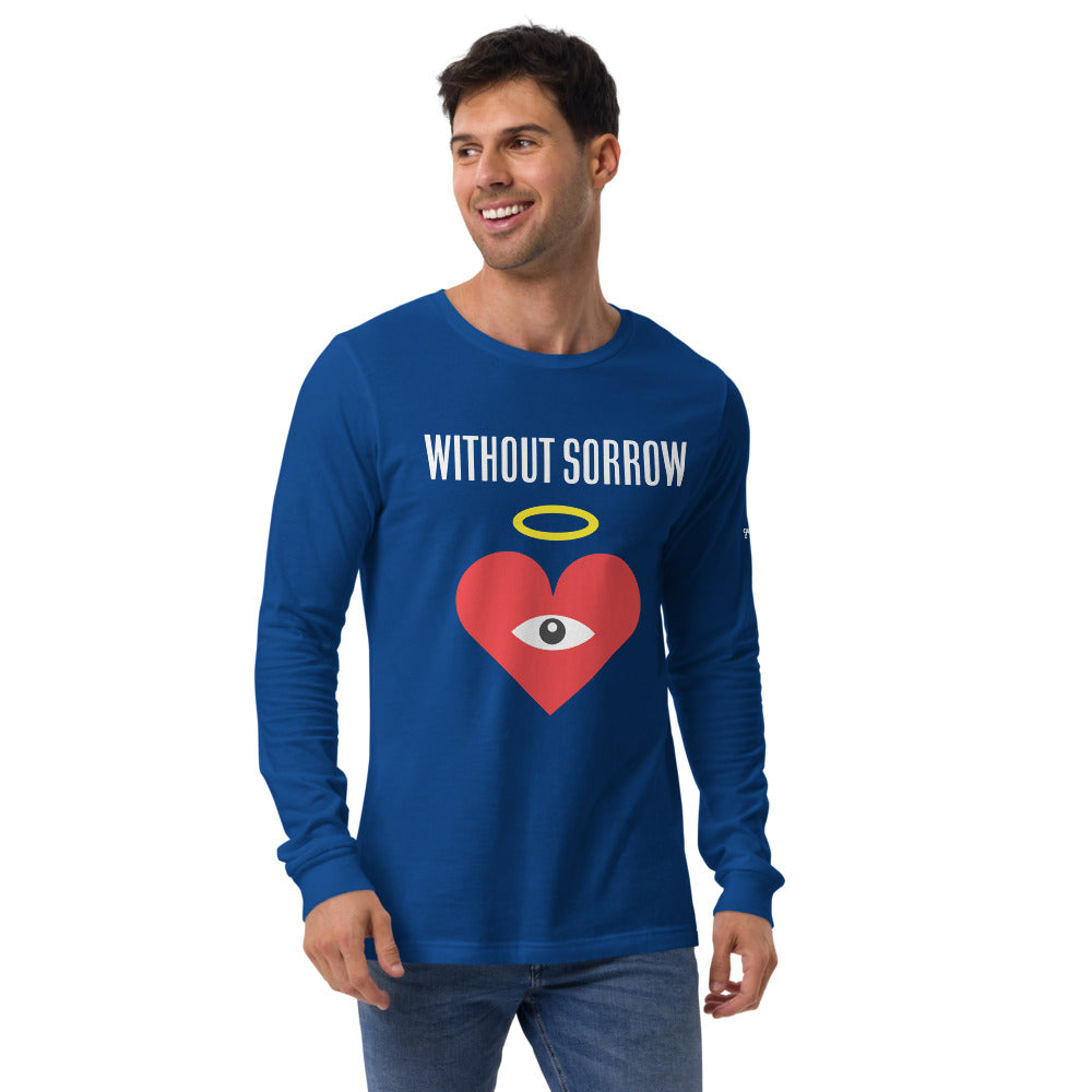 WITHOUT SORROW Red Heart-Eye Blue Long Sleeve