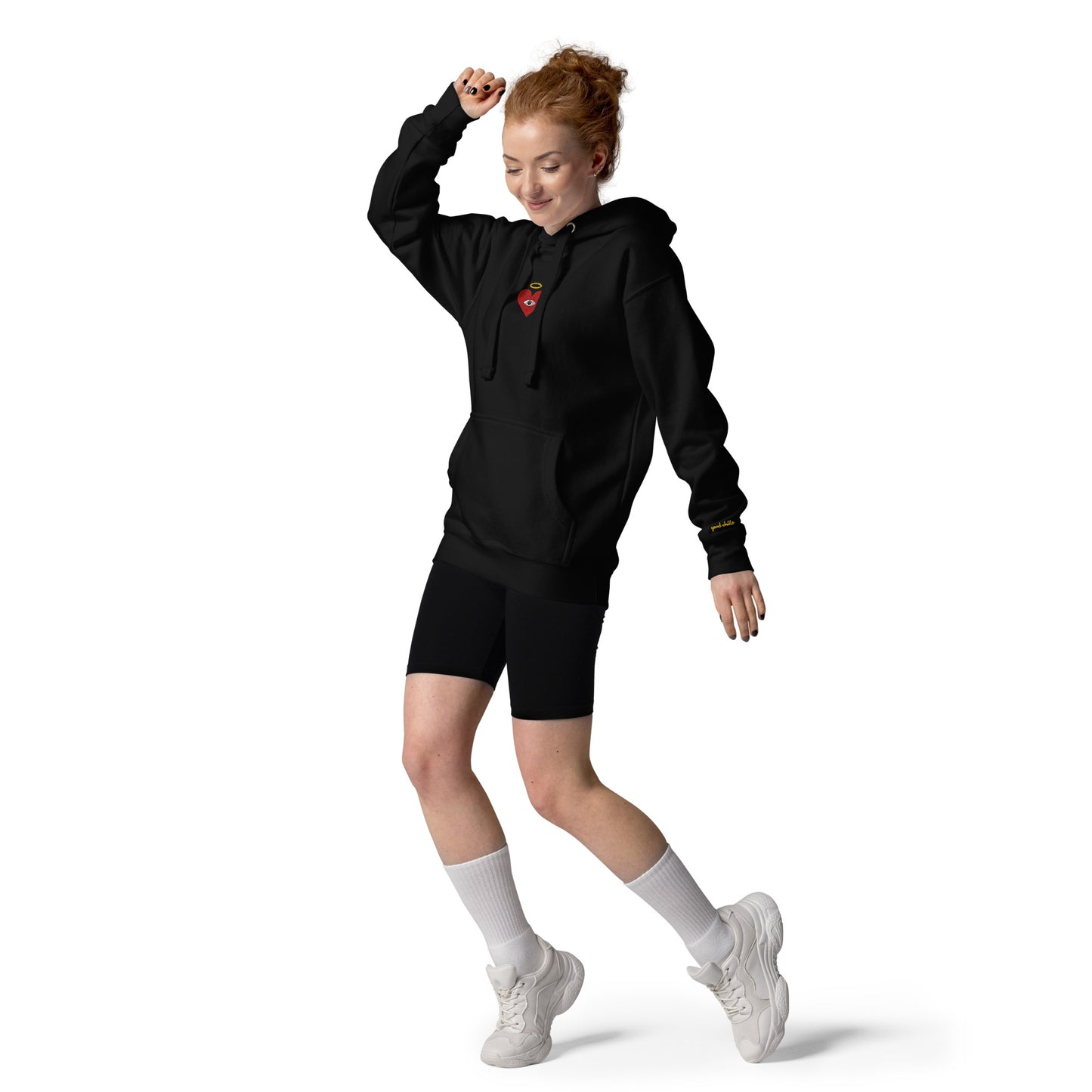 Red Heart-Eye [Embroidered]  Unisex Hoodies