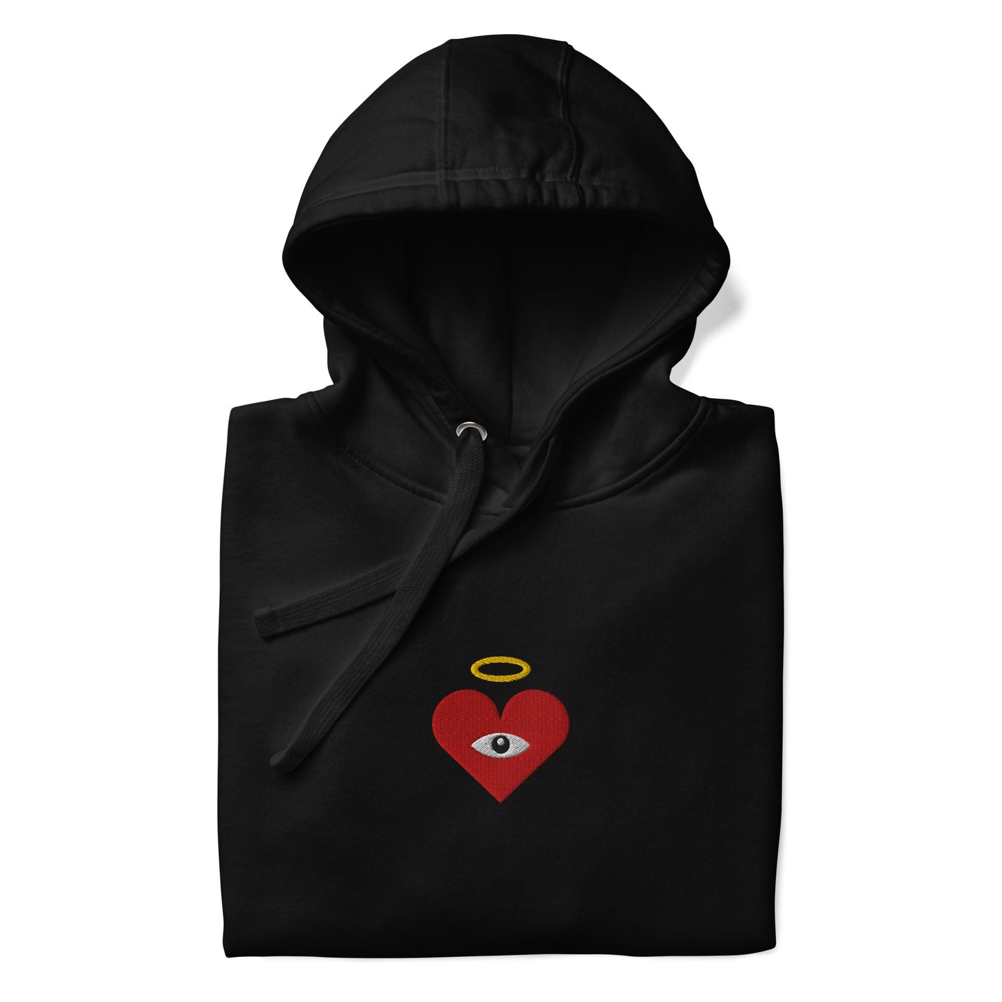 Red Heart-Eye [Embroidered]  Unisex Hoodies