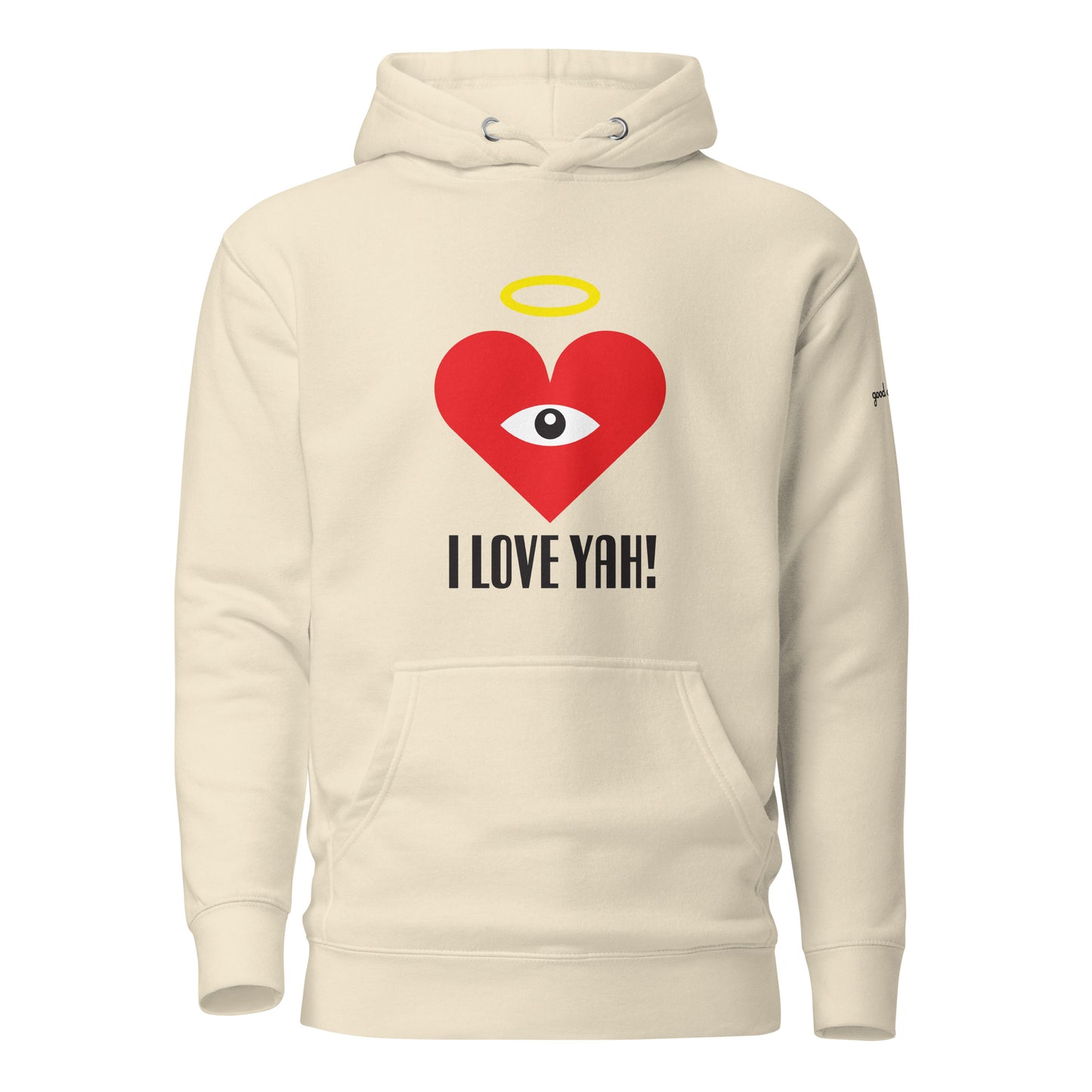 I LOVE YAH! Red Heart-Eye Unisex Hoodies