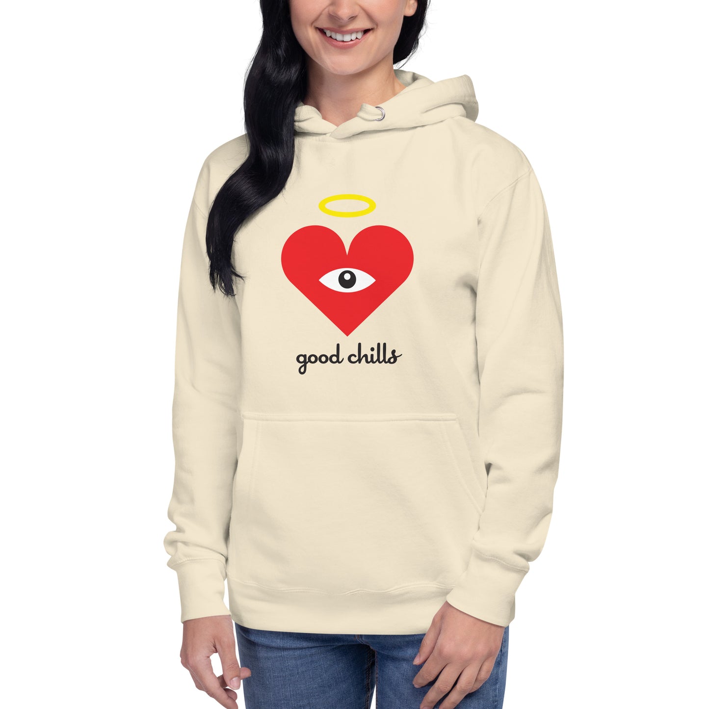 "good chills" Red Heart-Eye Unisex Hoodies
