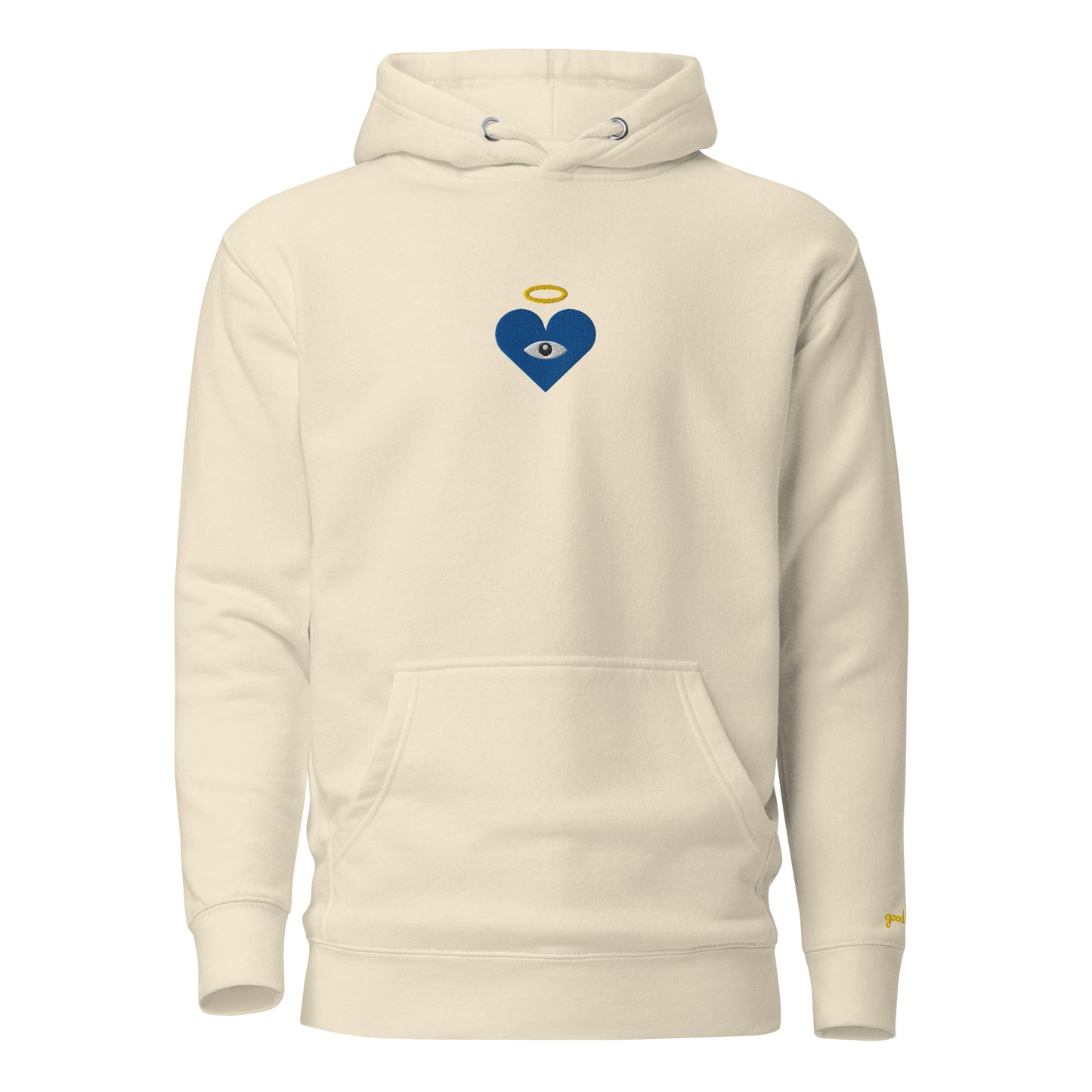 Blue Heart-Eye [Embroidered]  Unisex Hoodies