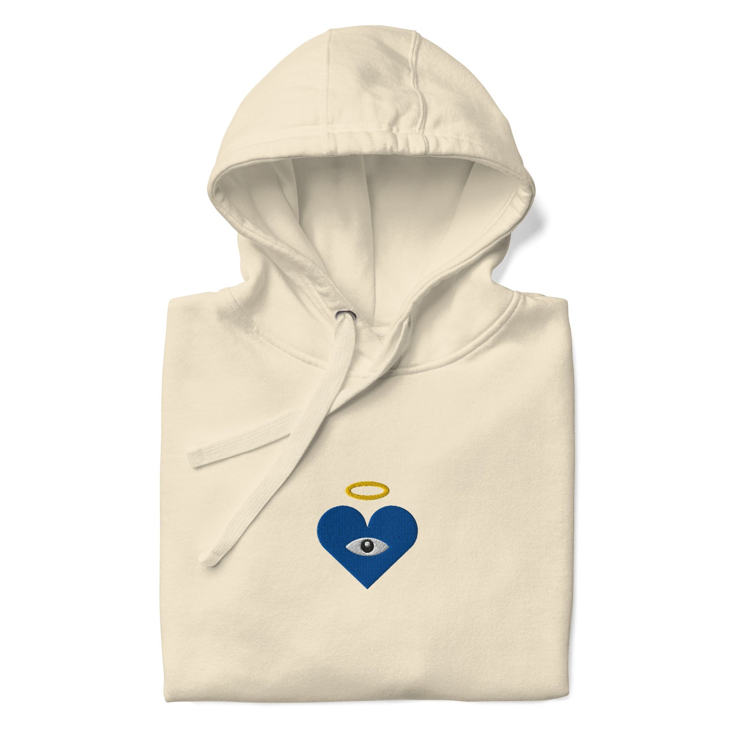 Blue Heart-Eye [Embroidered]  Unisex Hoodies