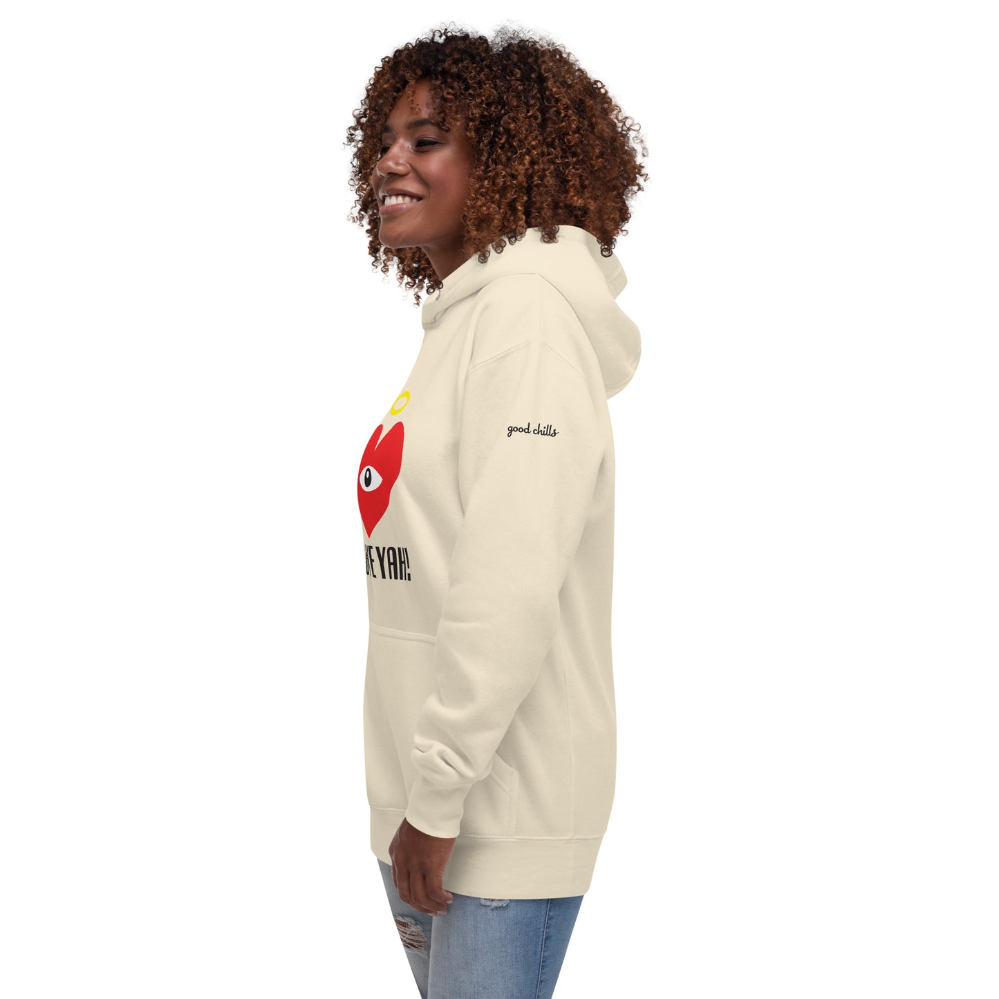 I LOVE YAH! Red Heart-Eye Unisex Hoodies