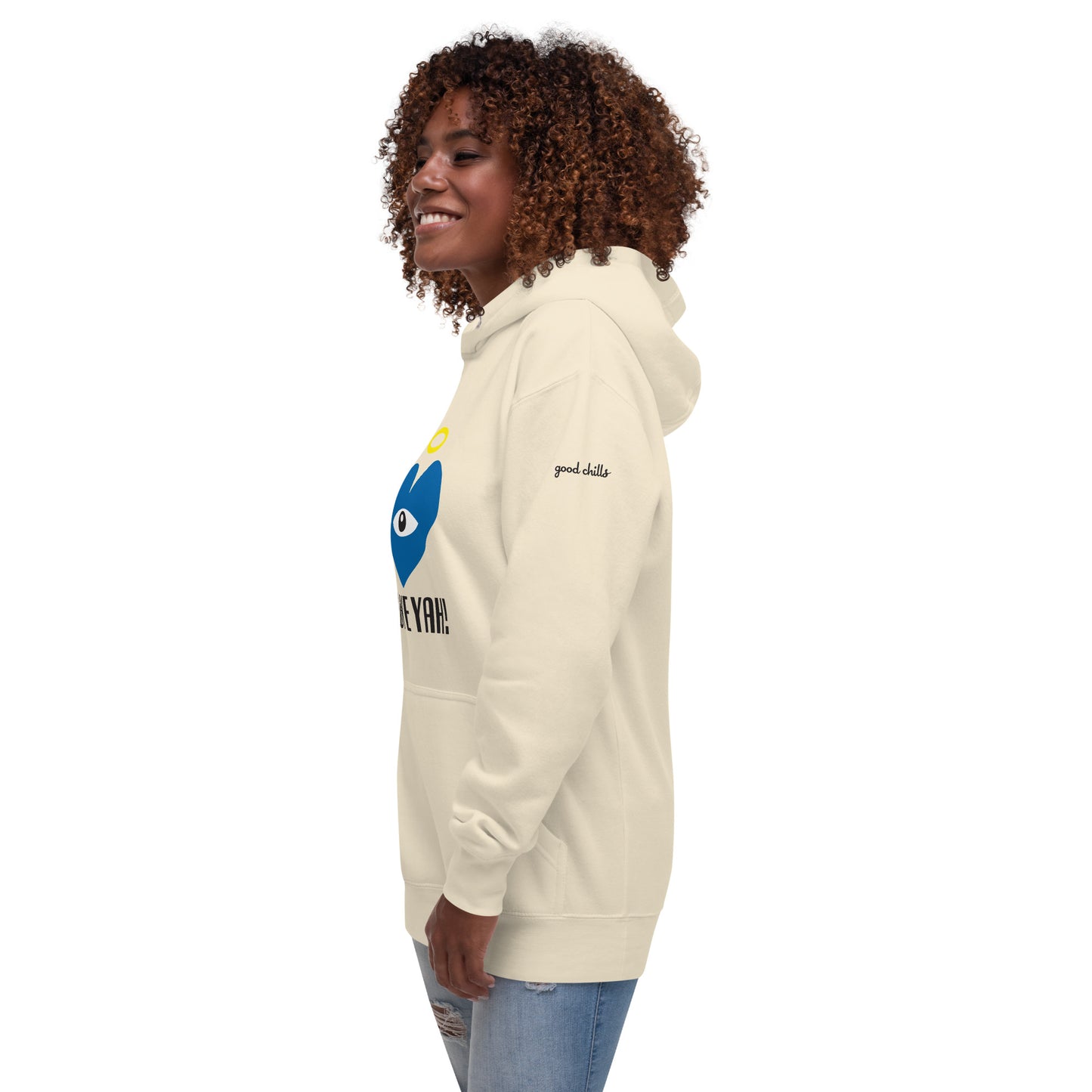 I LOVE YAH! Blue Heart-Eye Unisex Hoodies