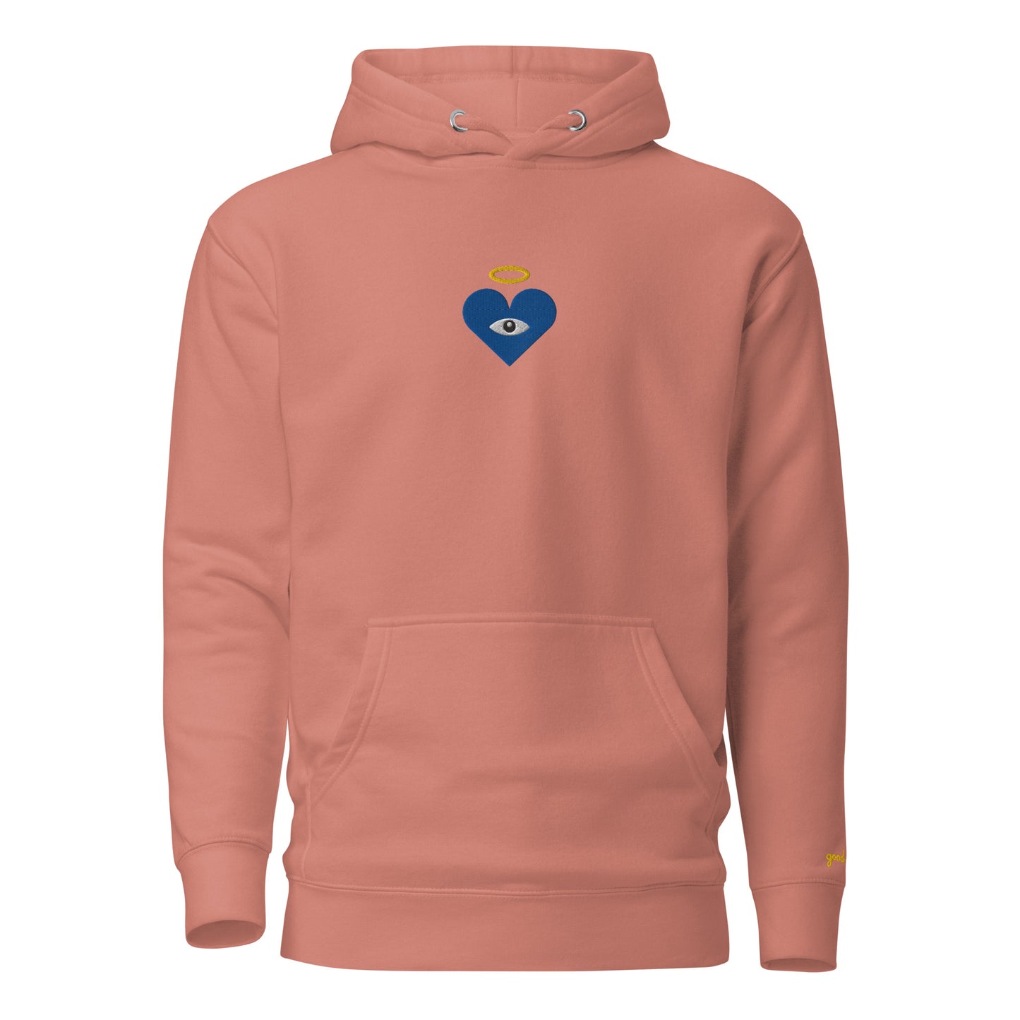 Blue Heart-Eye [Embroidered]  Unisex Hoodies
