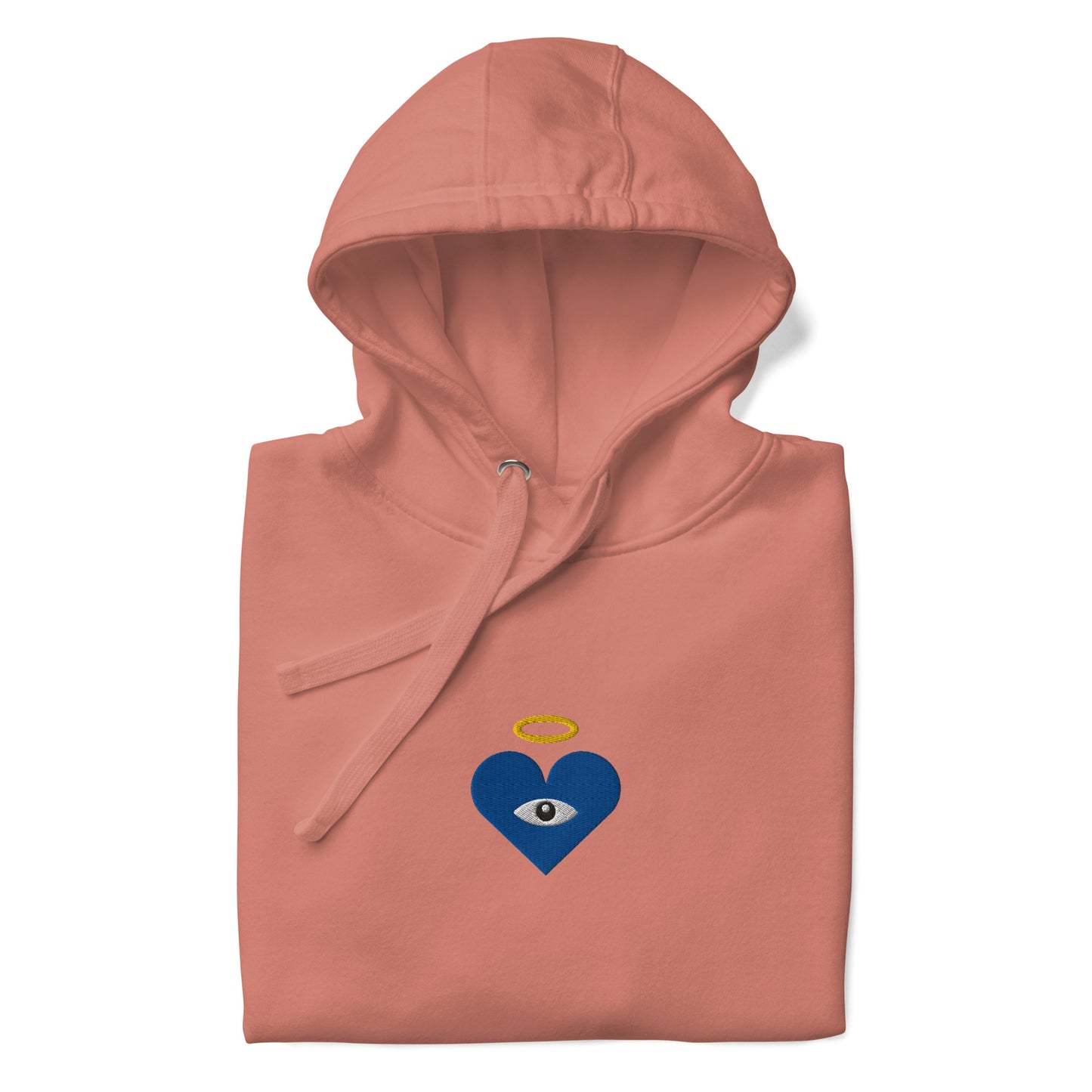 Blue Heart-Eye [Embroidered]  Unisex Hoodies