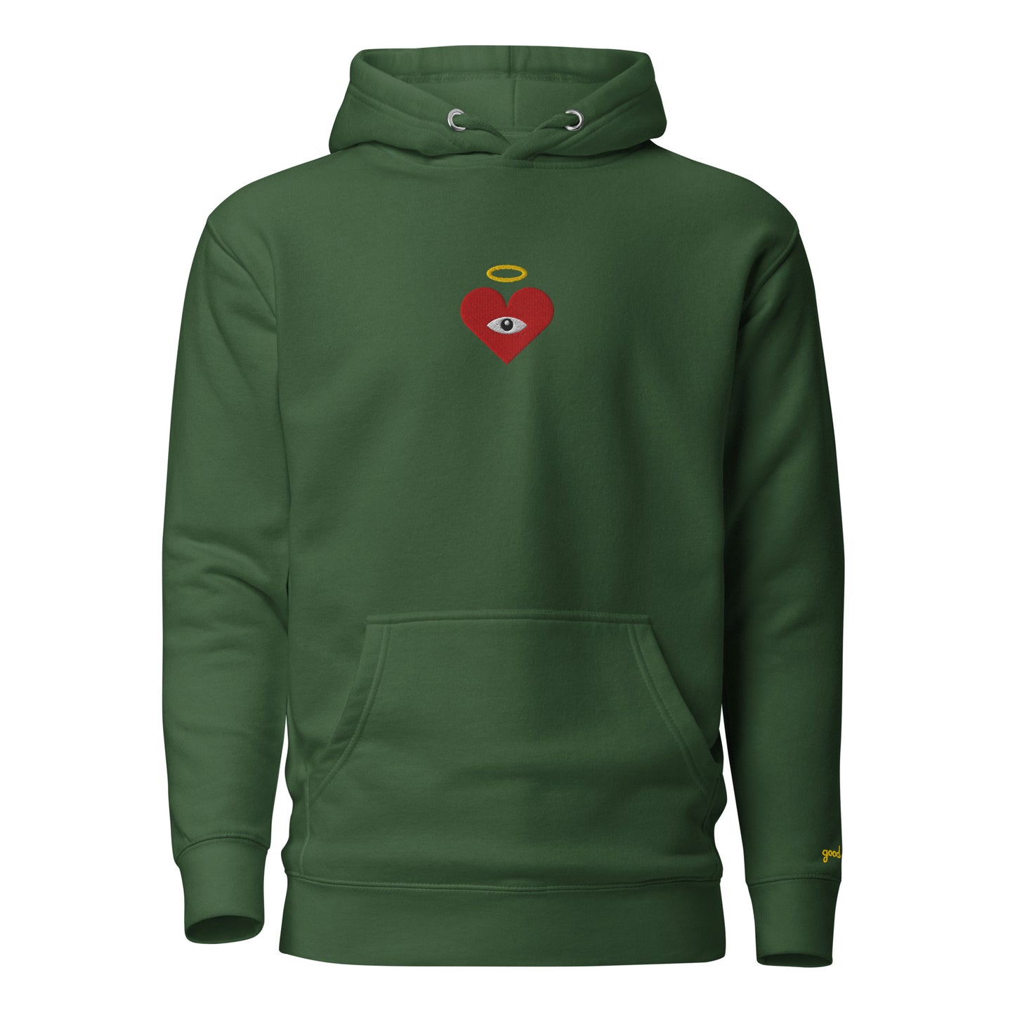 Red Heart-Eye [Embroidered]  Unisex Hoodies